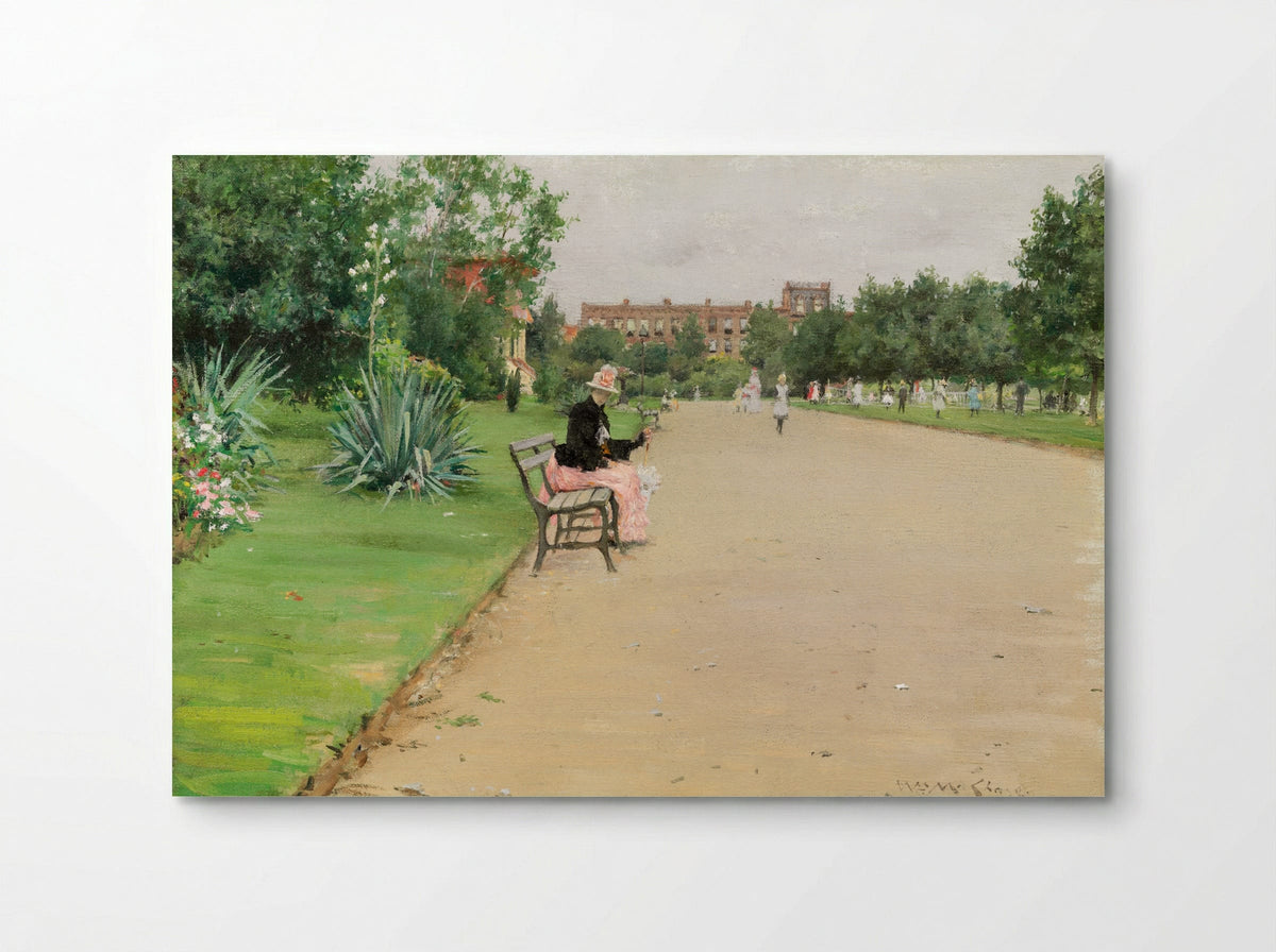 A City Park - William Merritt Chase - Poster
