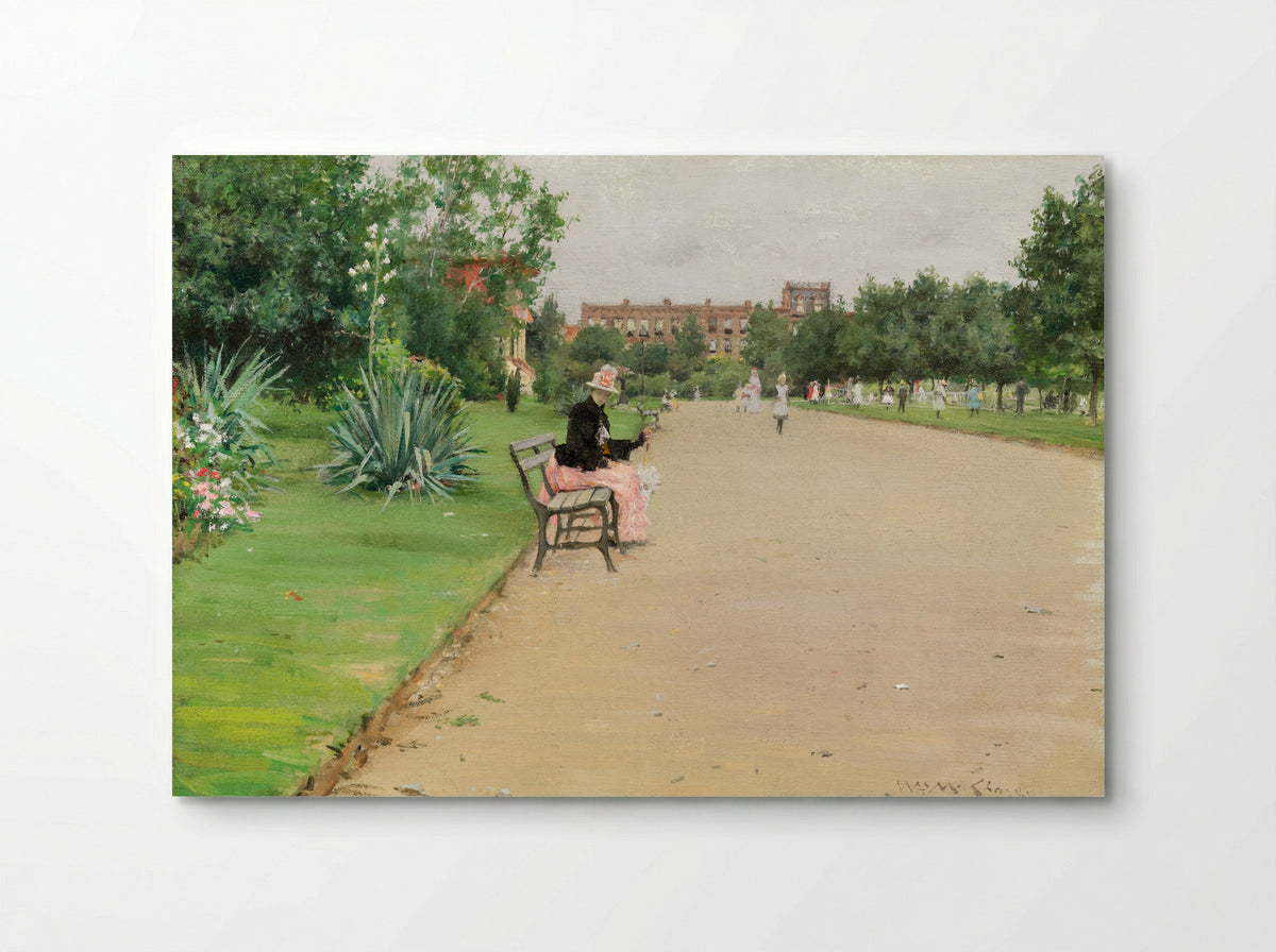A City Park - William Merritt Chase - Poster