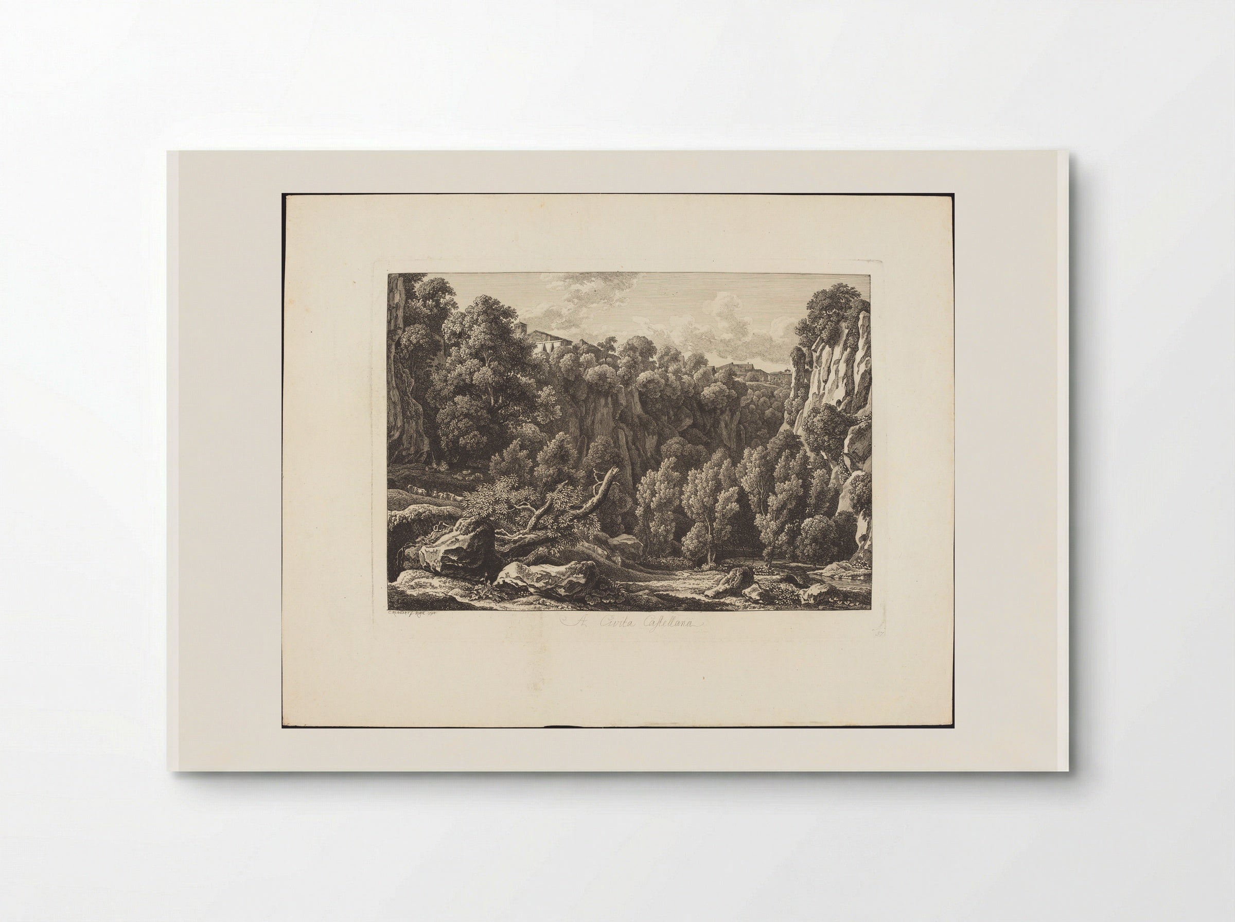 A Cività Castellana - Johann Christian Reinhart - Poster