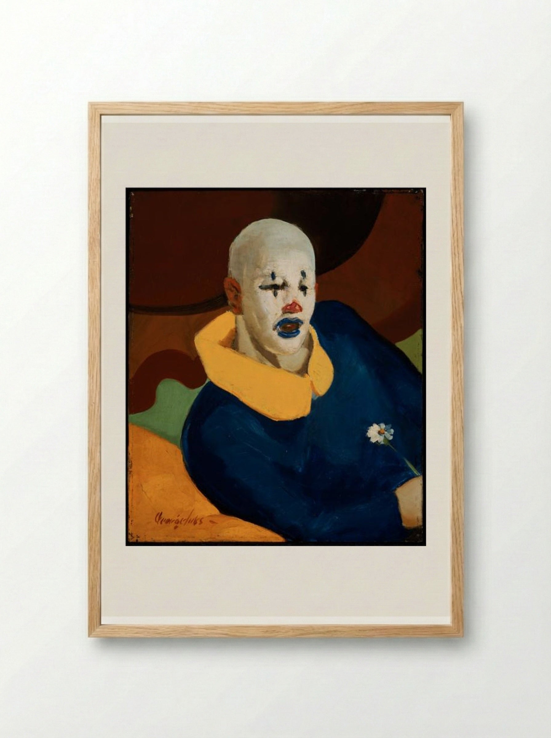 A Clown - George Luks - Framed Print Wood