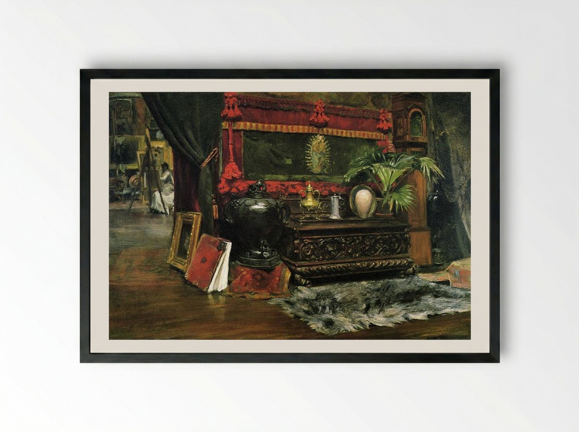 A Corner of My Studio - William Merritt Chase - Framed Print Black