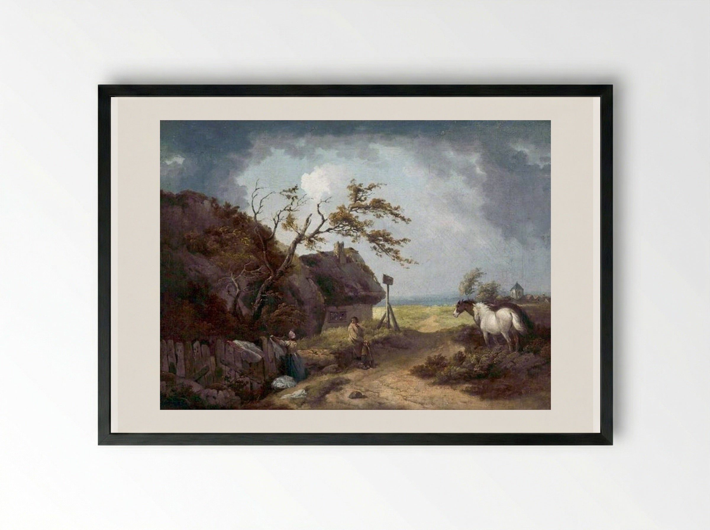 A Country Inn - George Morland - Framed Print Black