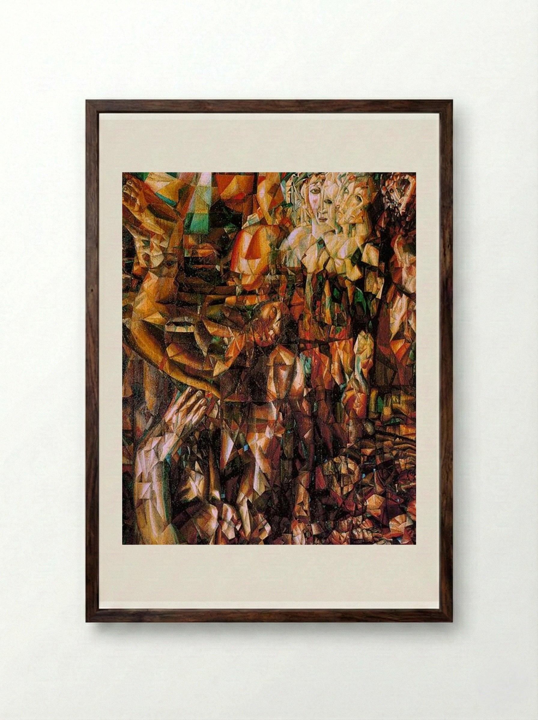 A Couple - Pavel Filonov - Framed Print Dark Wood