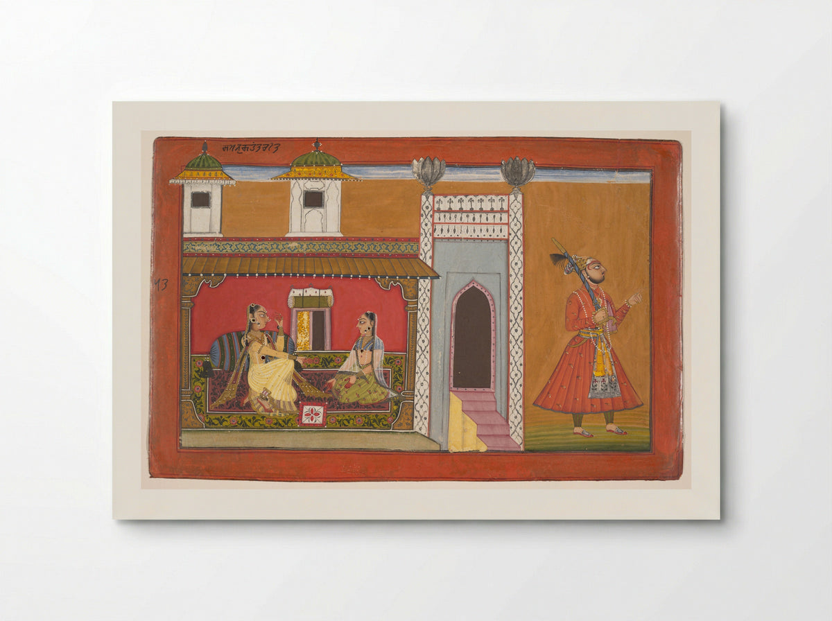A Courtesan and Her Lover Estranged by a Quarrel - Devidasa of Nurpur - Poster