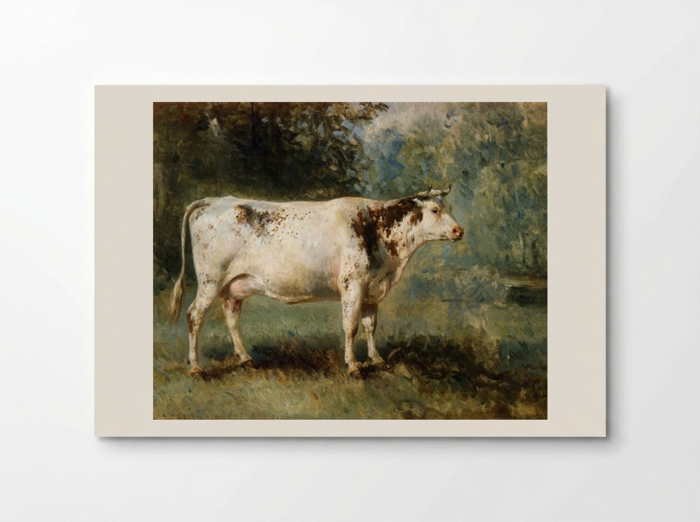 A Cow in a Landscape - Constant Troyon - Poster
