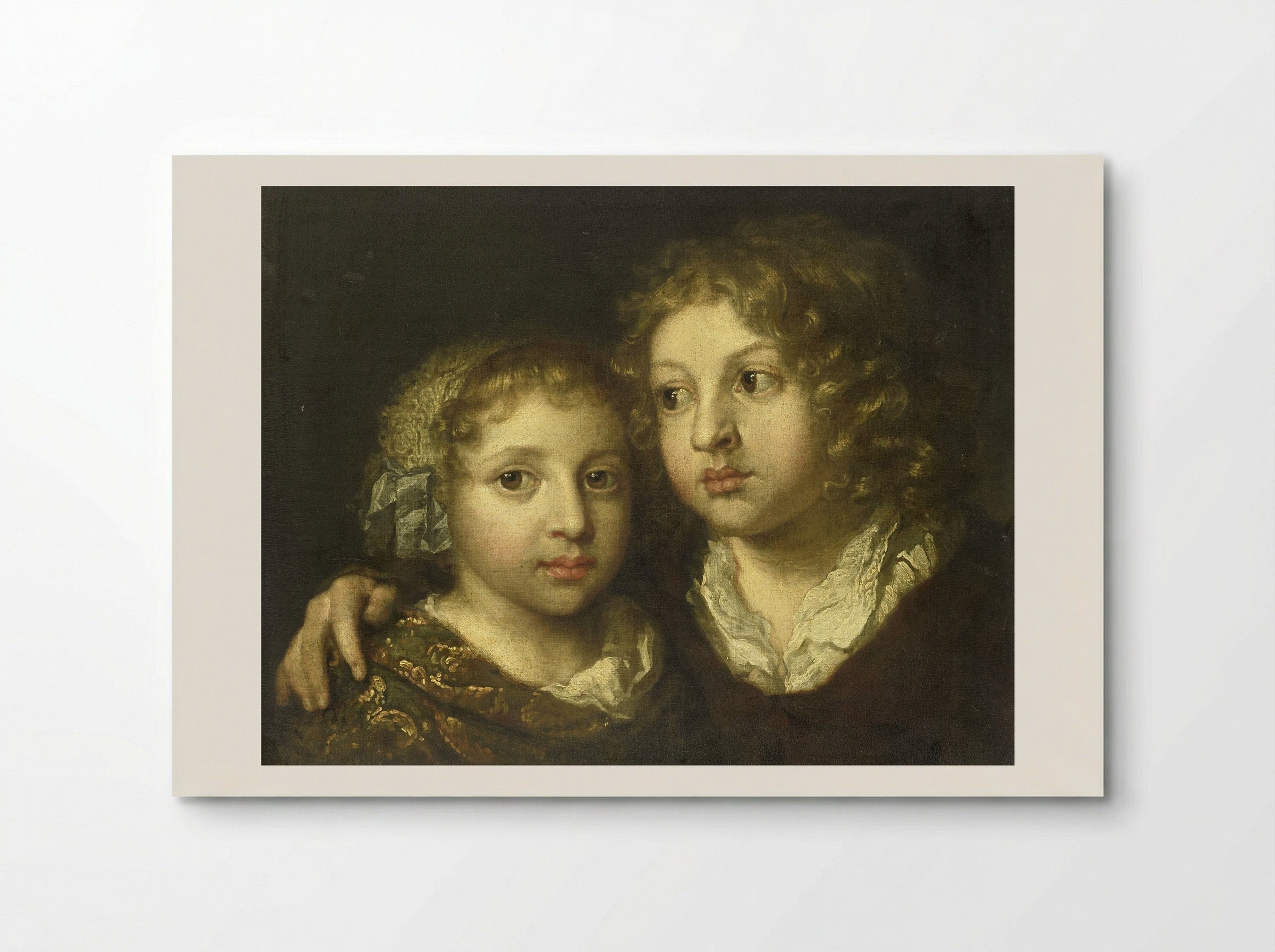 A Daughter and Son of the Painter - Caspar Netscher - Poster