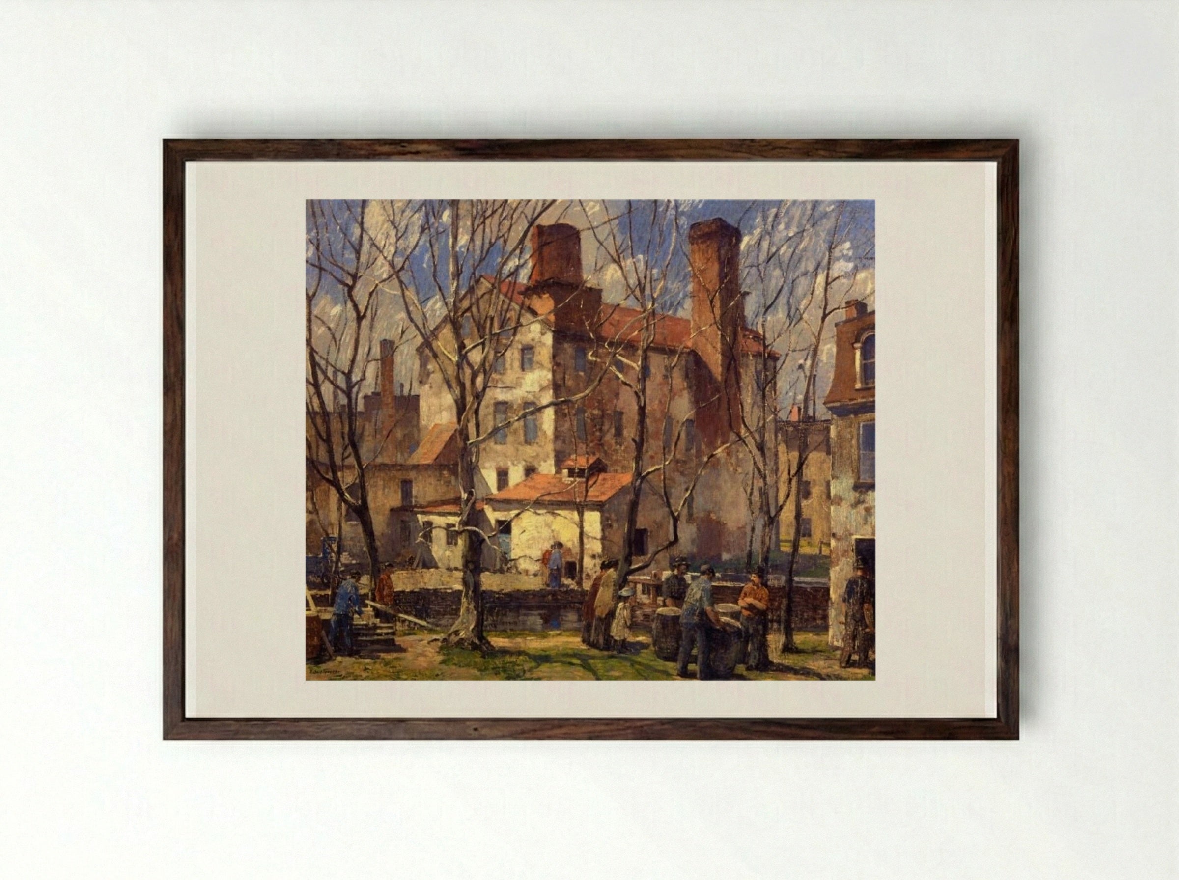 A Day in March - Robert Spencer - Framed Print Dark Wood
