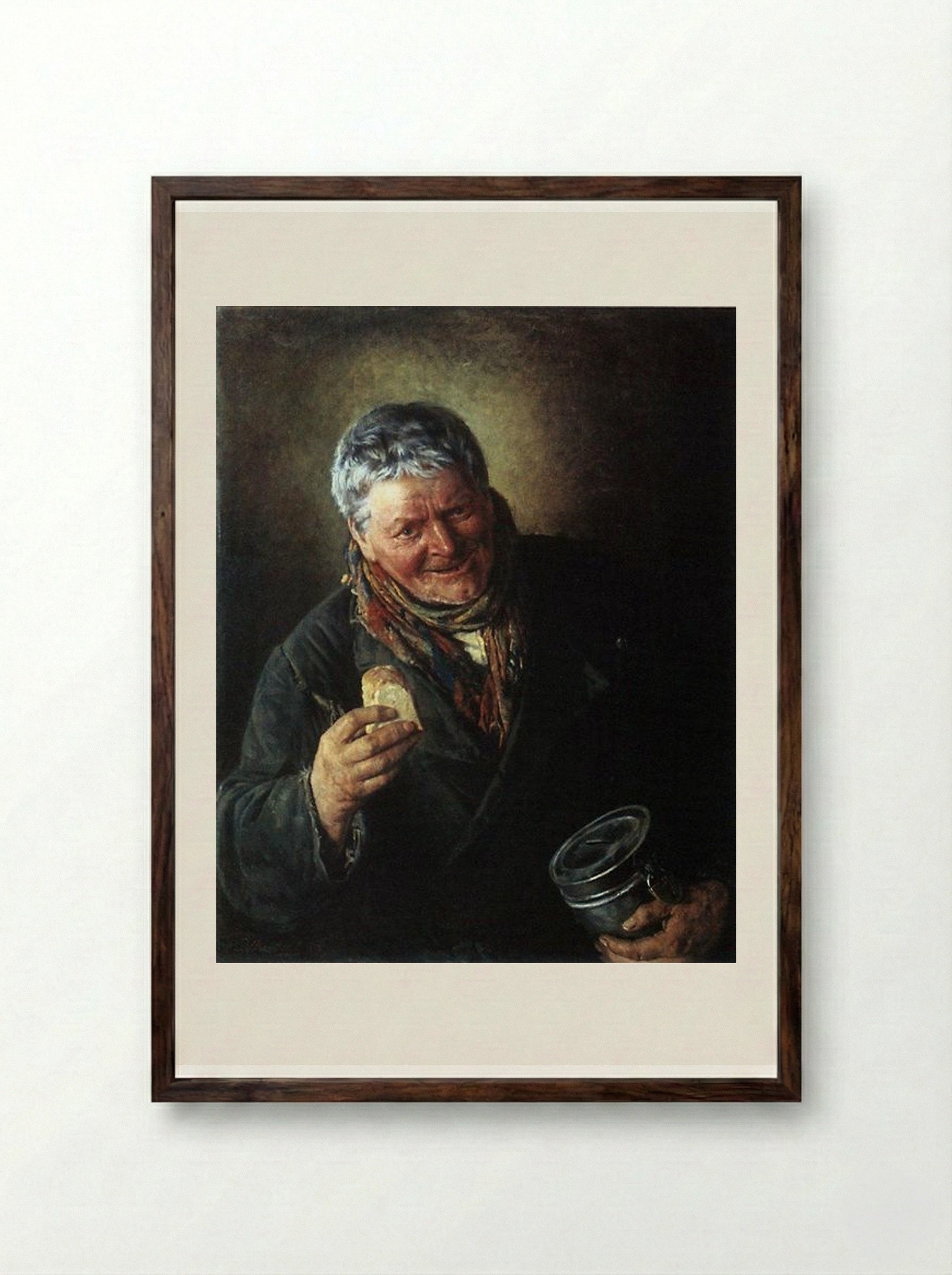 A Deacon - Vladimir Makovsky - Framed Print Dark Wood