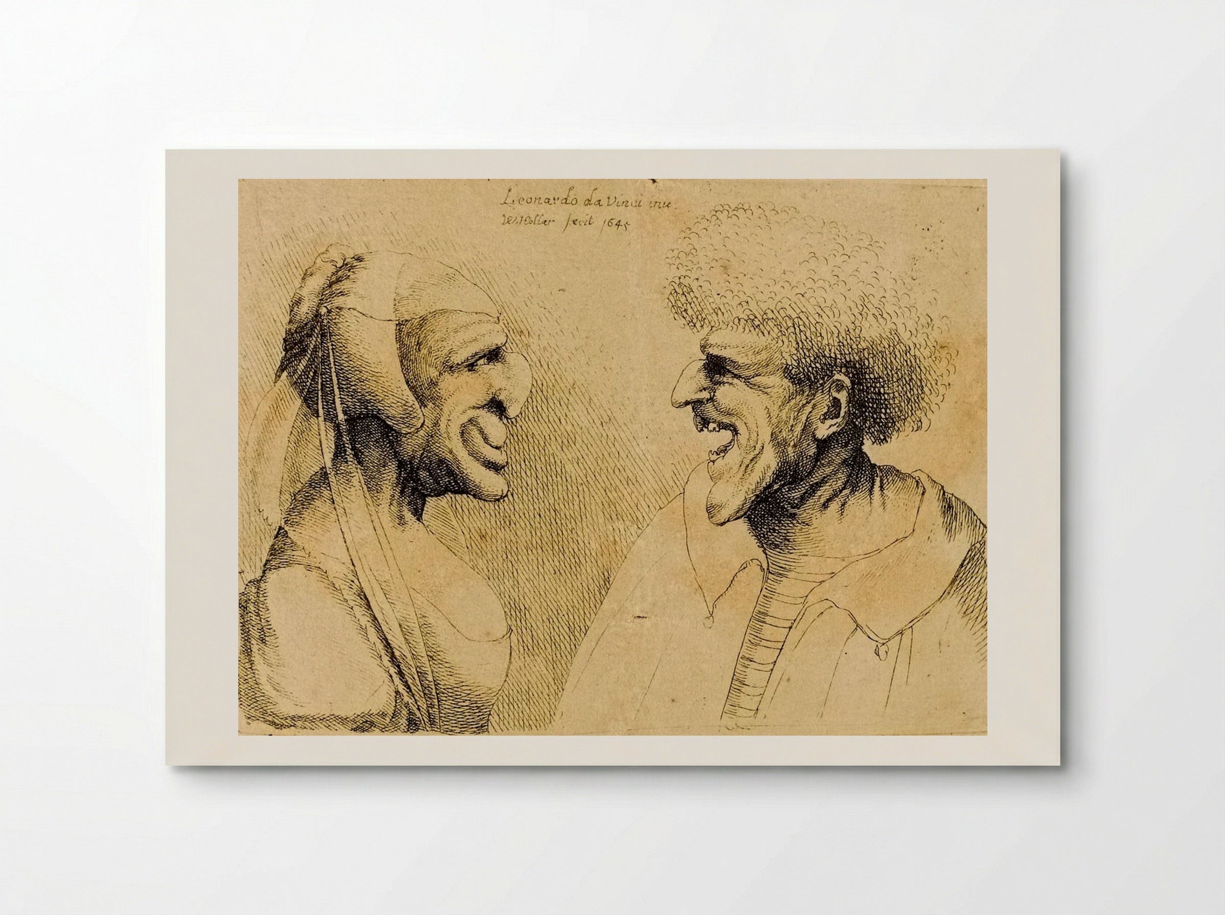 A Deformed Couple Facing Each Other - Wenceslaus Hollar - Poster