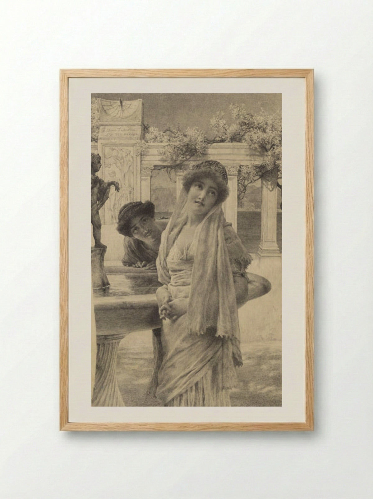 A Difference of Opinion - Sir Lawrence Alma-Tadema - Framed Print Wood