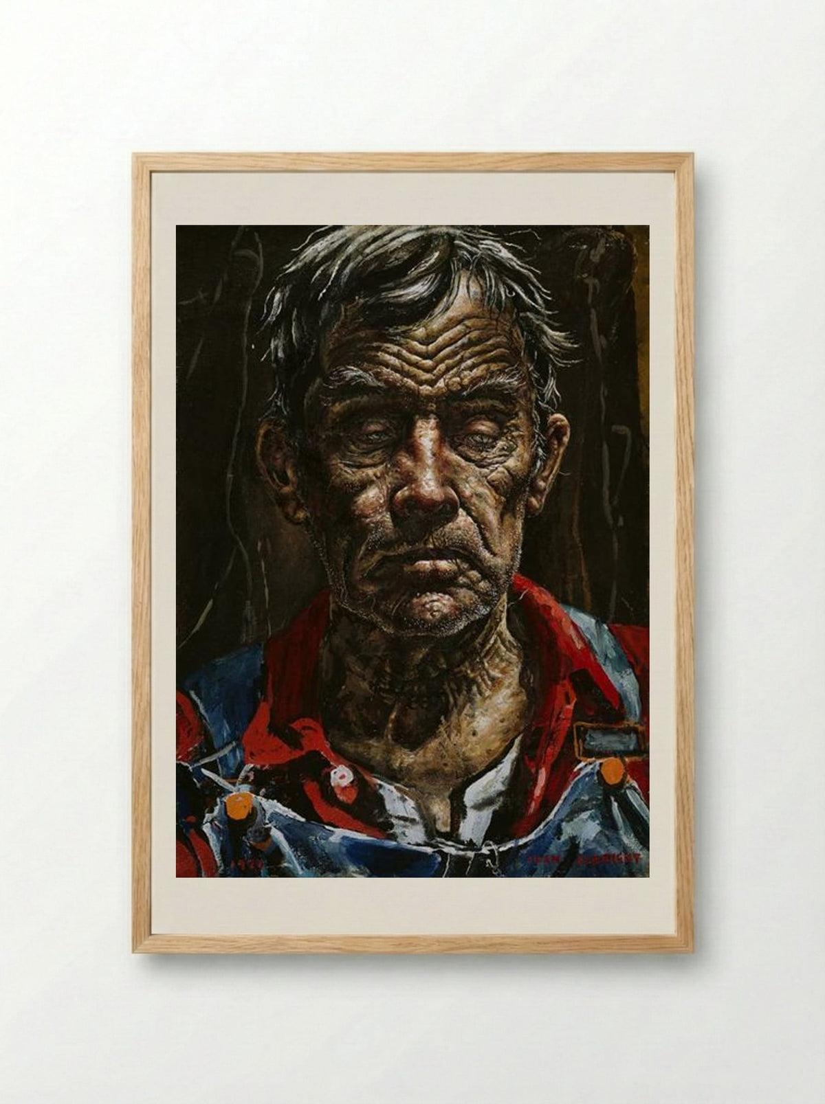 A Face from Georgia - Ivan Albright - Framed Print Wood