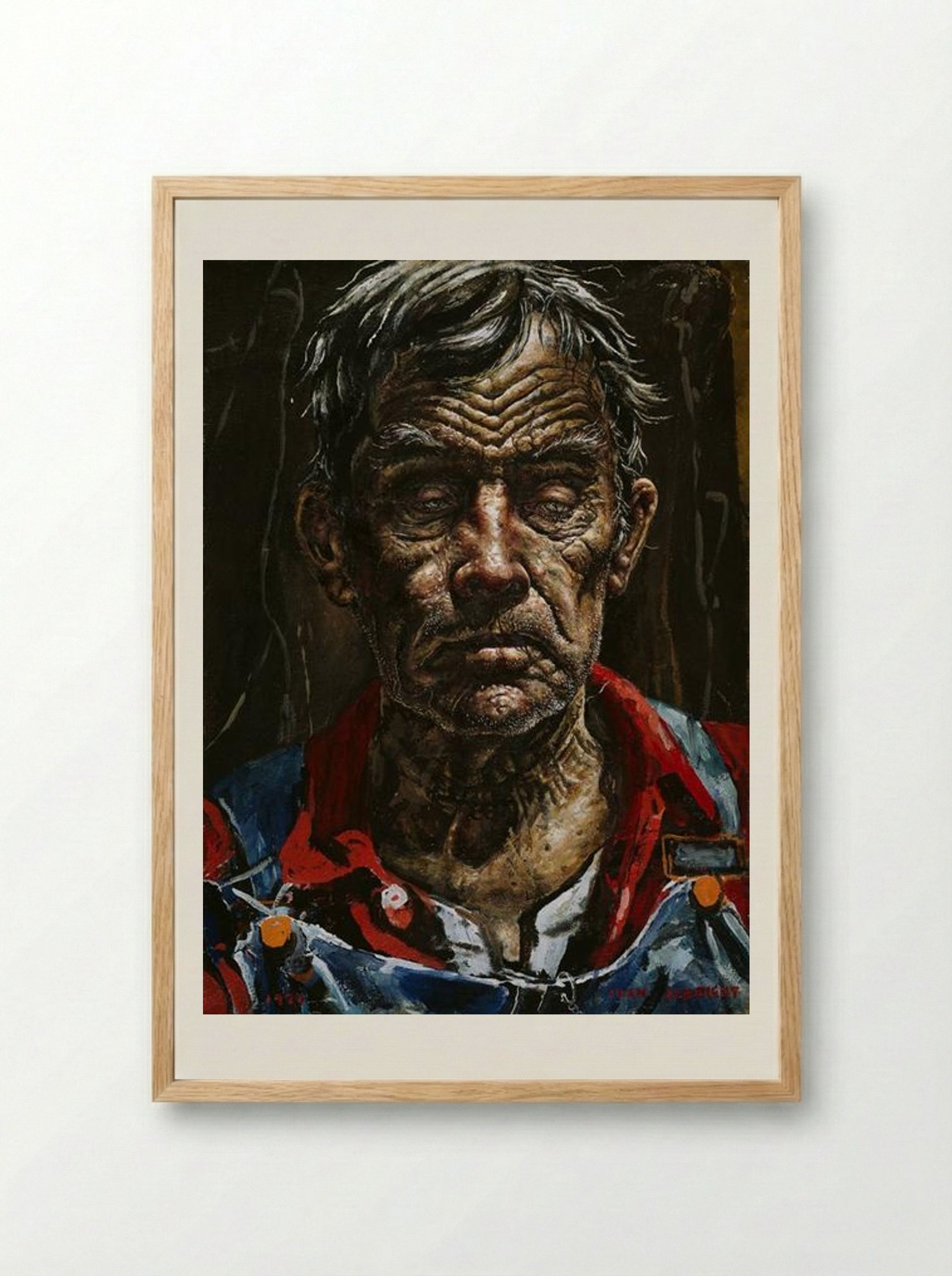 A Face from Georgia - Ivan Albright - Framed Print Wood