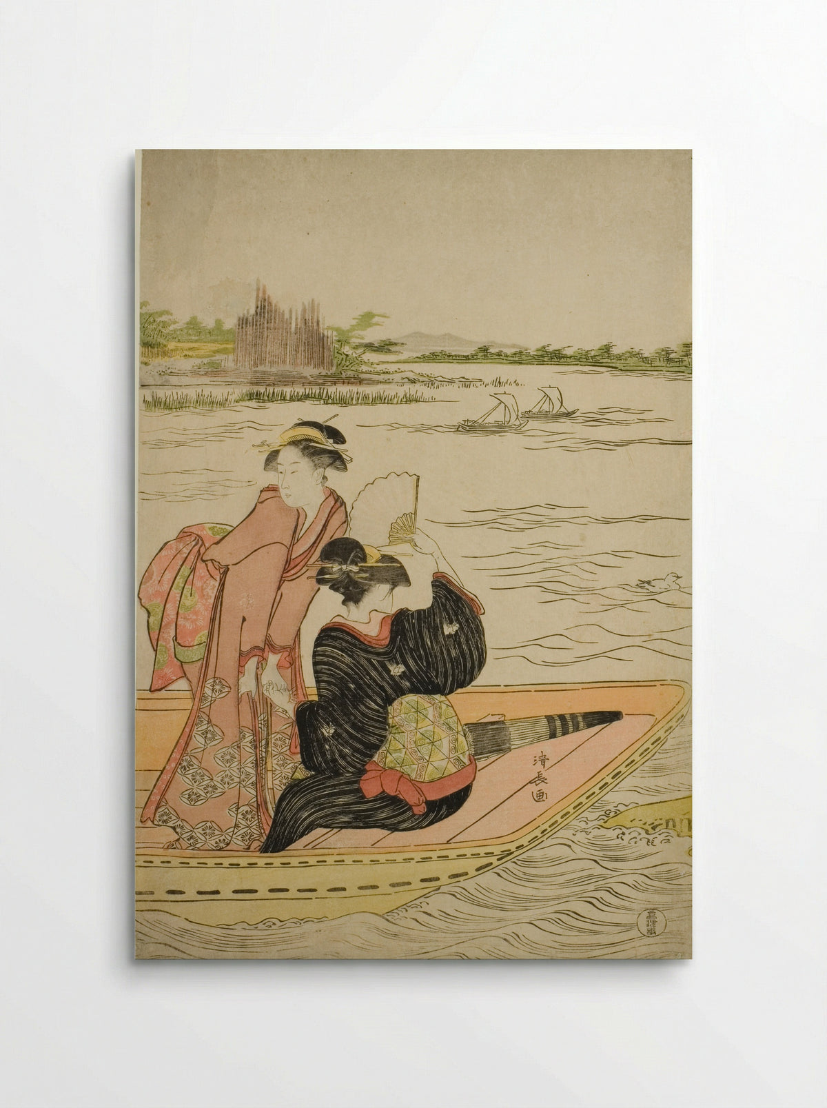 A Ferry on the Sumida River - Torii Kiyonaga - Poster