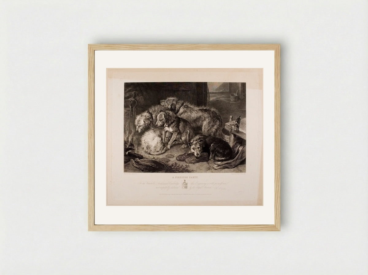 A Fireside Party - Benjamin Phelps Gibbon - Framed Print Wood
