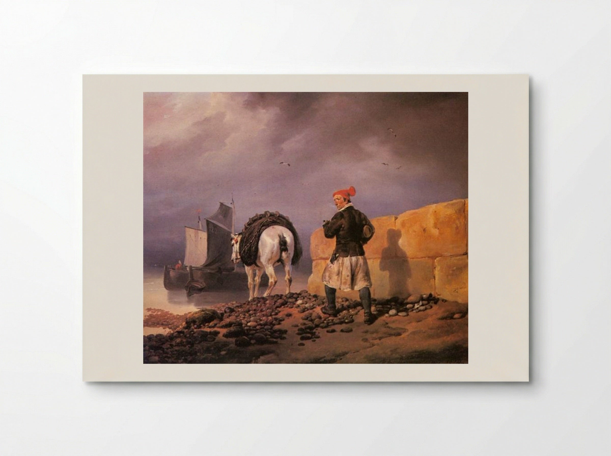 A Fisherman Setting Out - Horace Vernet - Poster