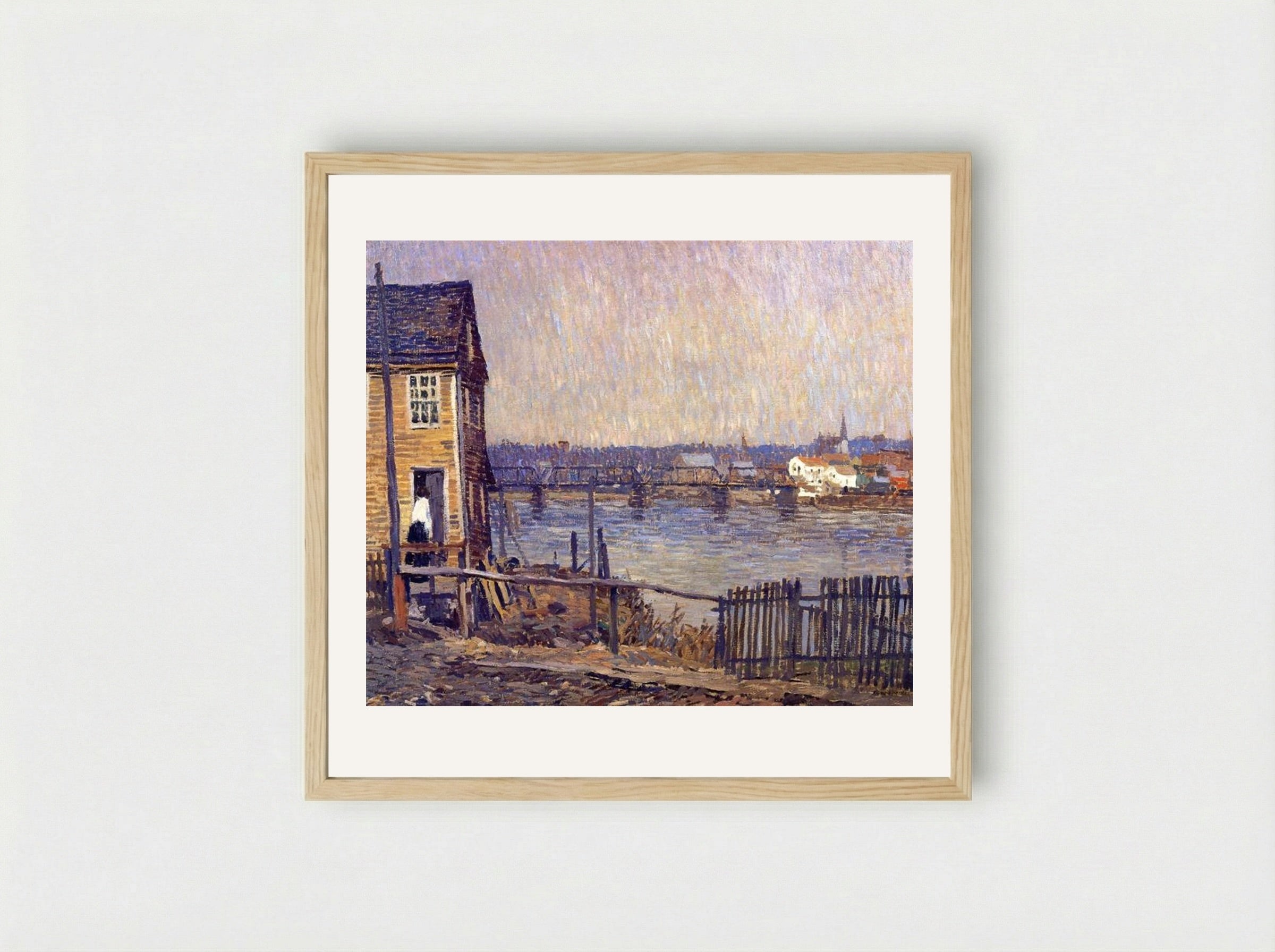 A Fisherman's House - Robert Spencer - Framed Print Wood