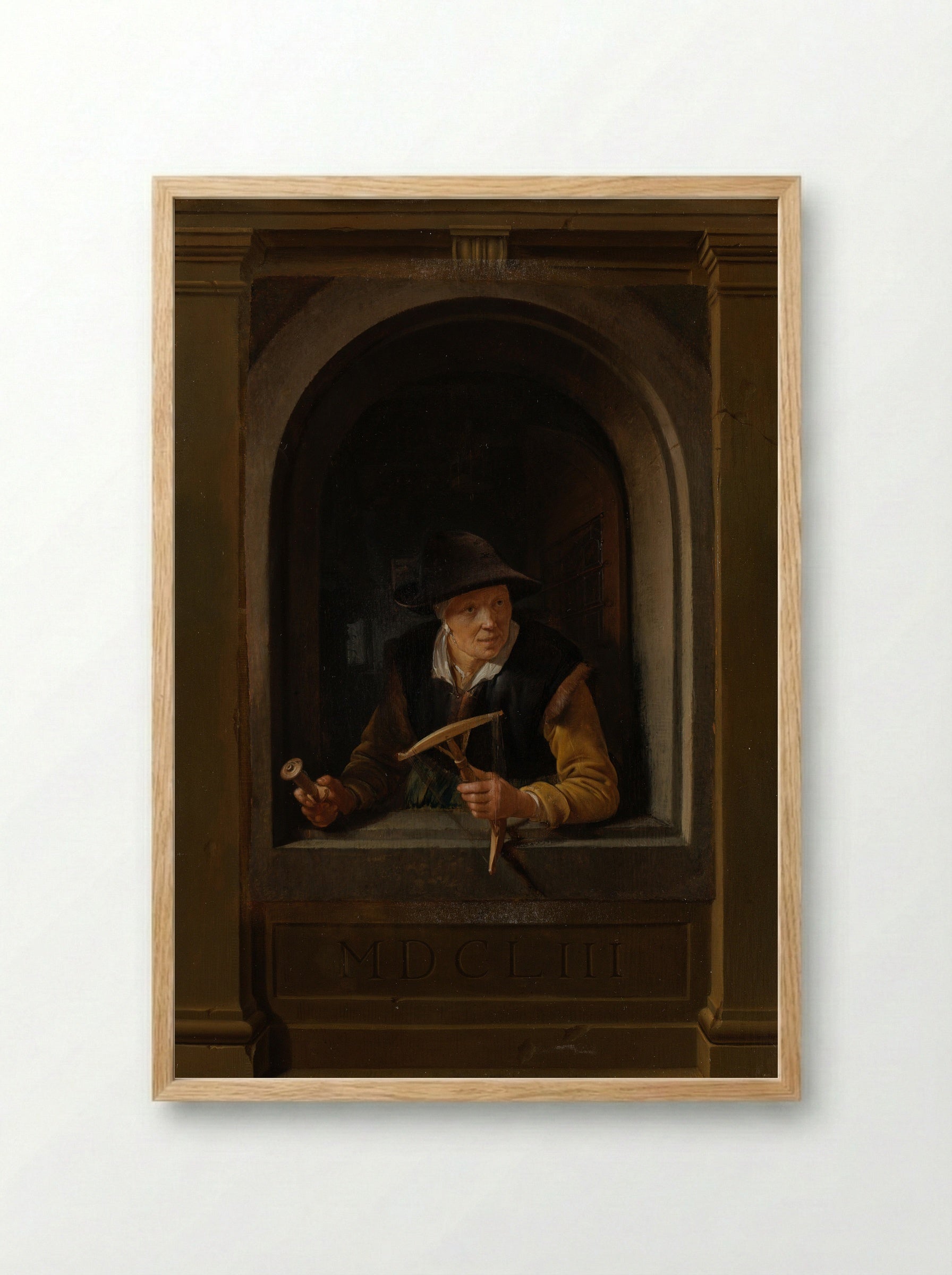 A Fisherman's Wife - Gerrit Dou - Framed Print Wood