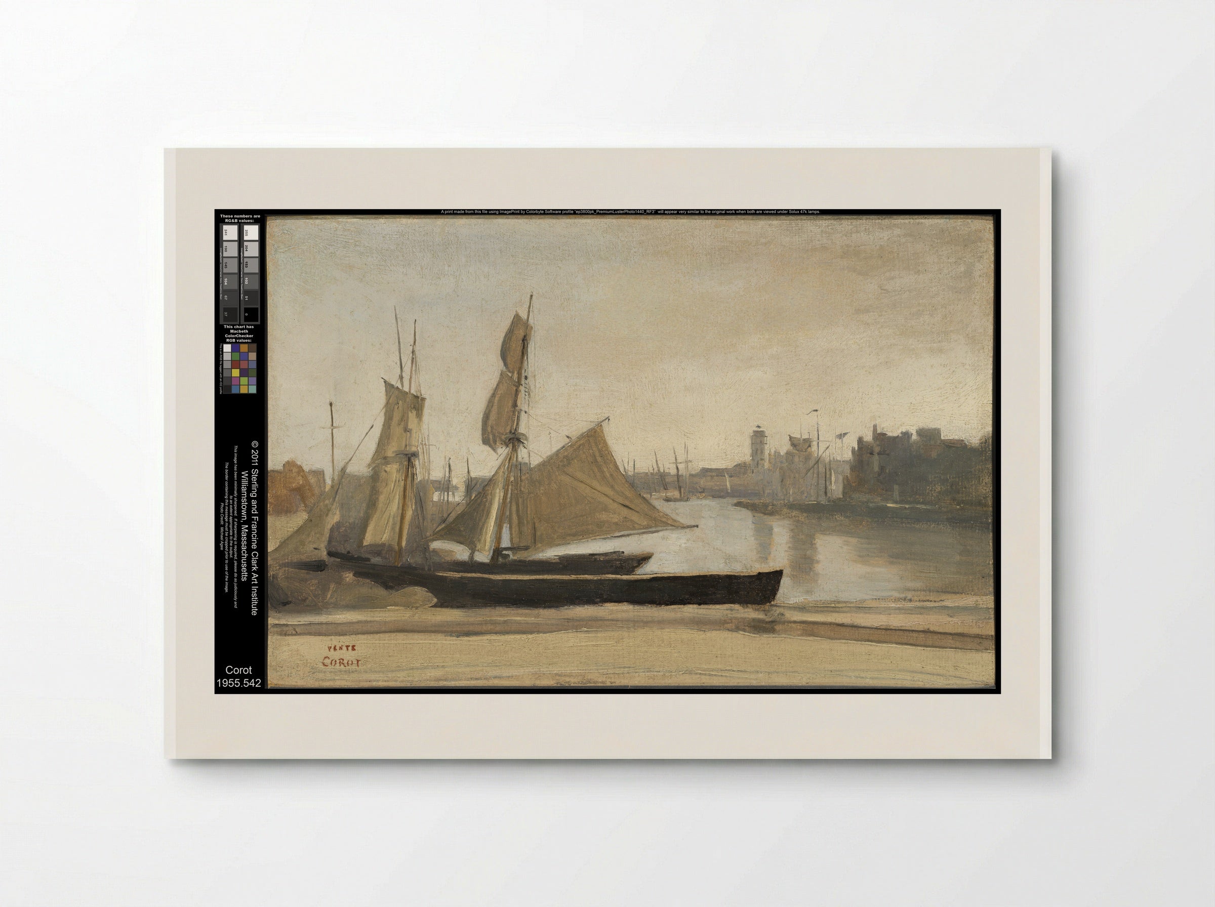 A Fishing Boat, Honfleur - Jean-Baptiste-Camille Corot - Poster