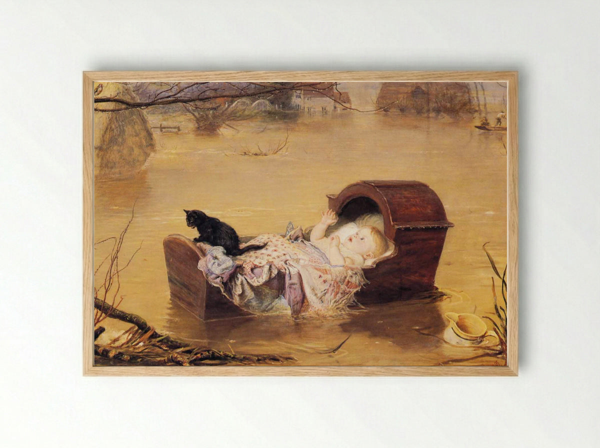 A Flood - John Everett Millais - Framed Print Wood