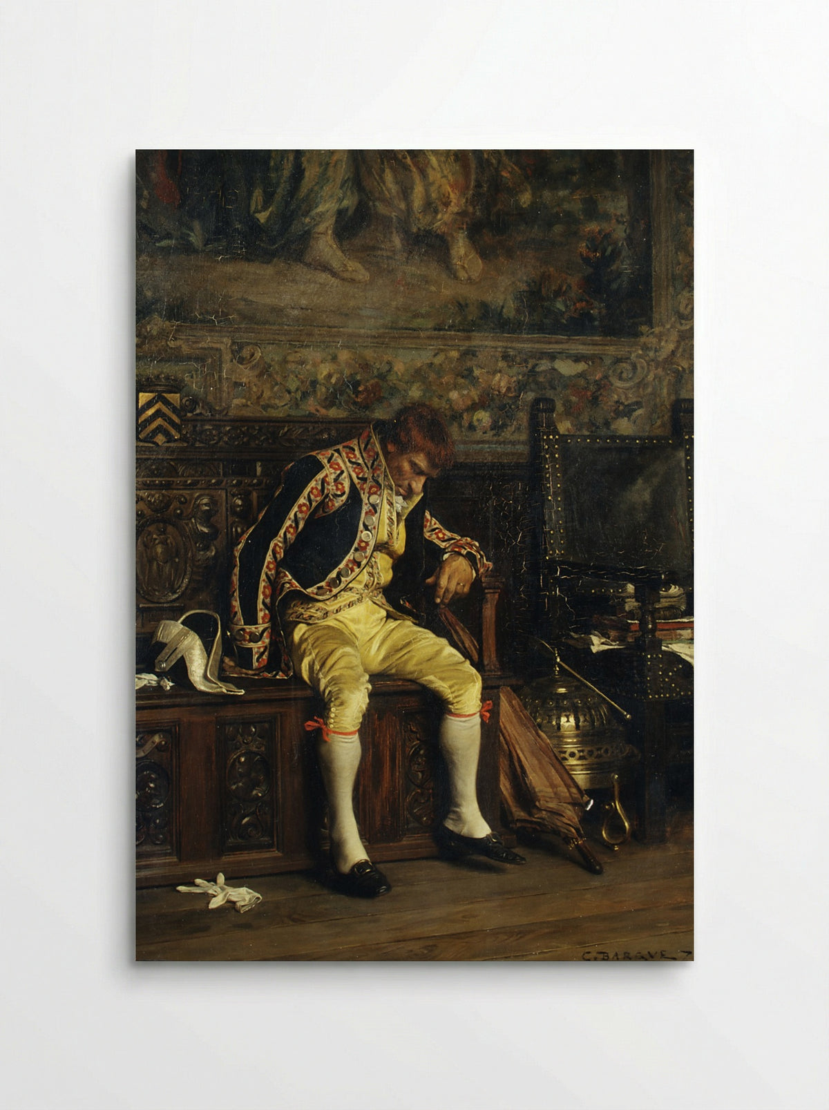 A Footman Sleeping - Charles Bargue - Poster
