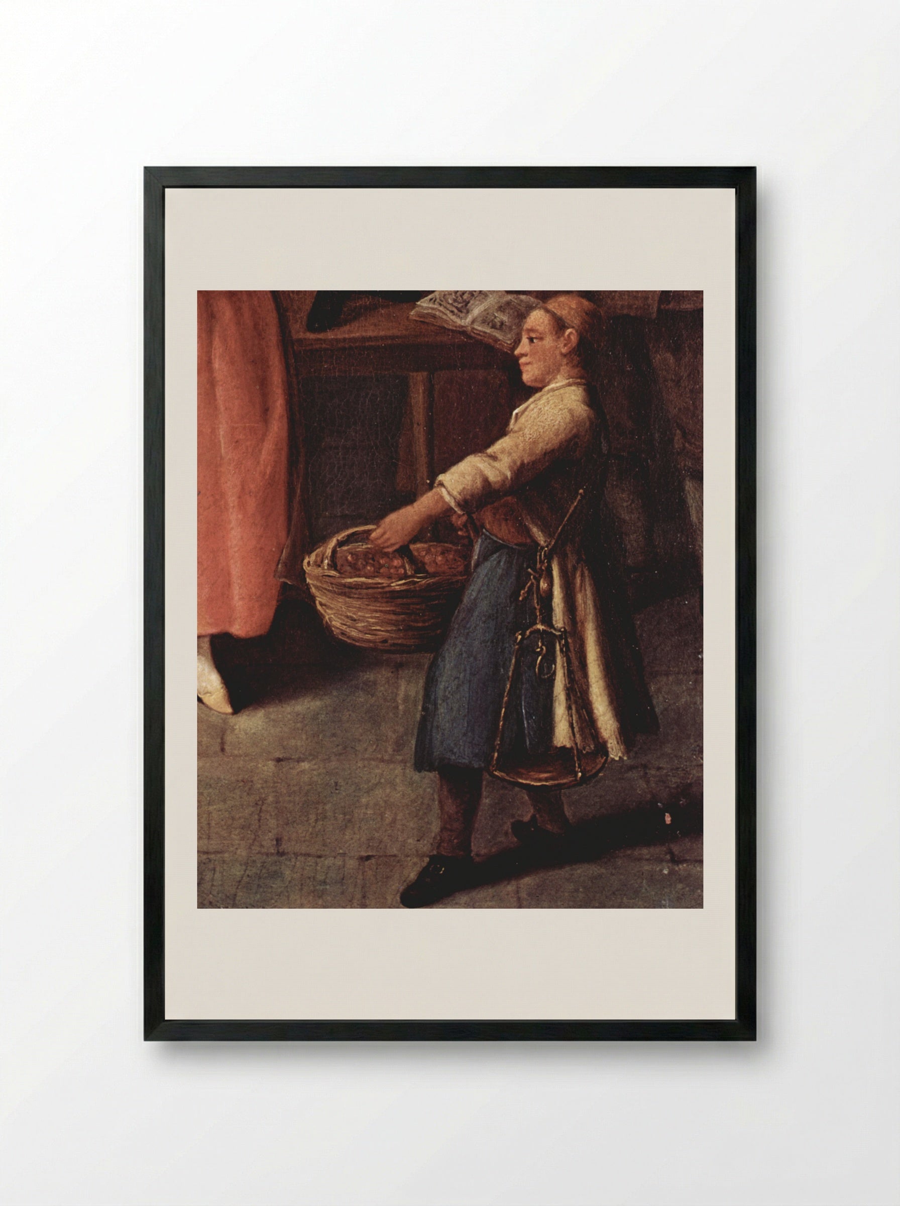 A Fortune Teller at Venice - Pietro Longhi - Framed Print Black