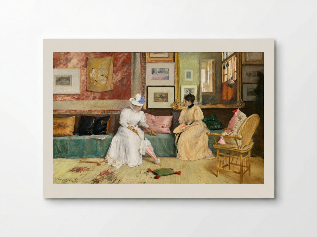 A Friendly Call - William Merritt Chase - Poster