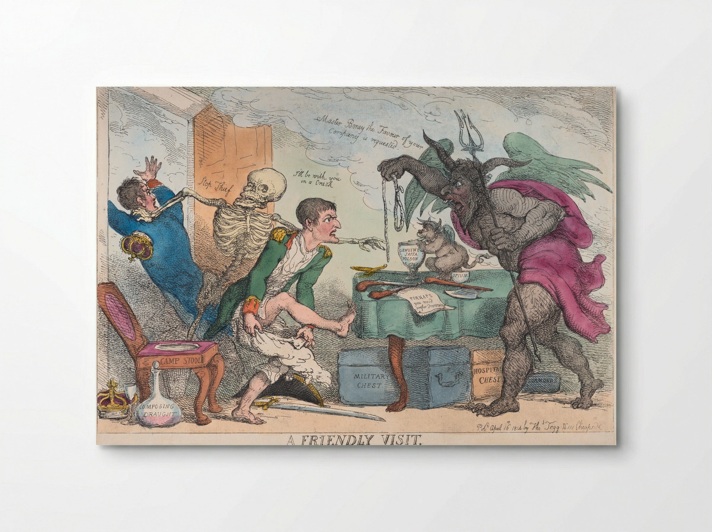 A Friendly Visit - Thomas Rowlandson - Poster