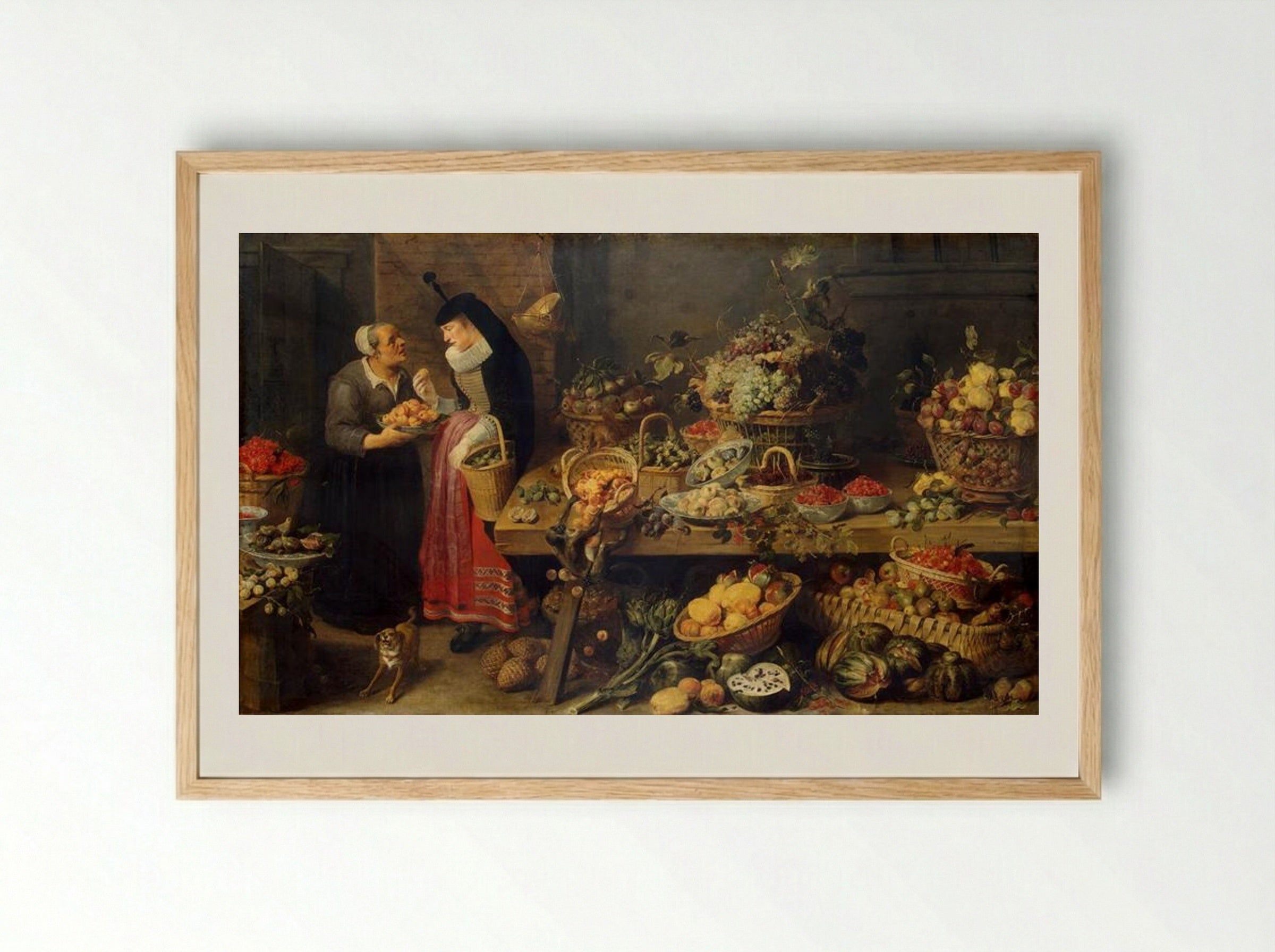 A Fruit Stall - Frans Snyders - Framed Print Wood