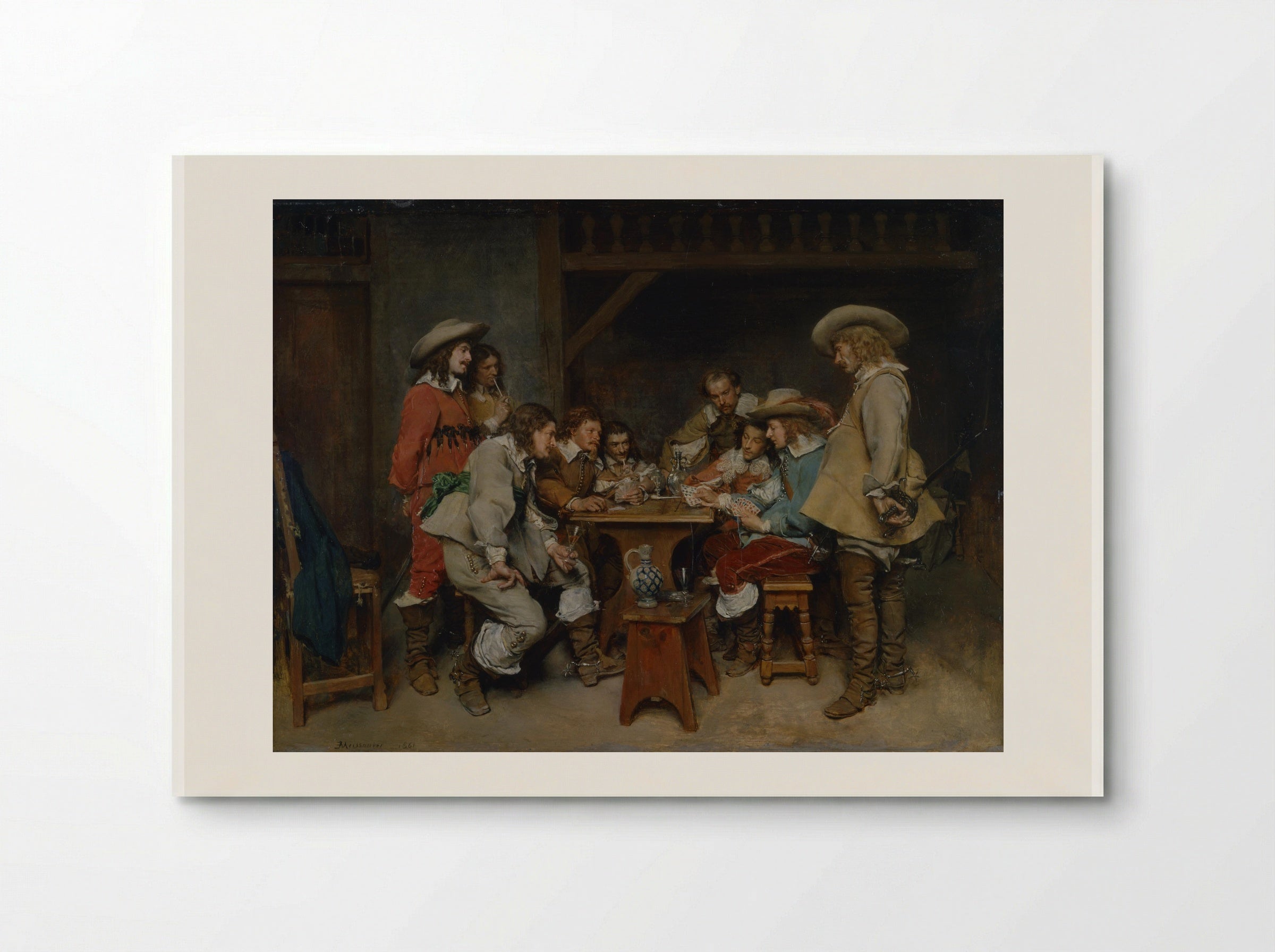 A Game of Piquet - Ernest Meissonier - Poster