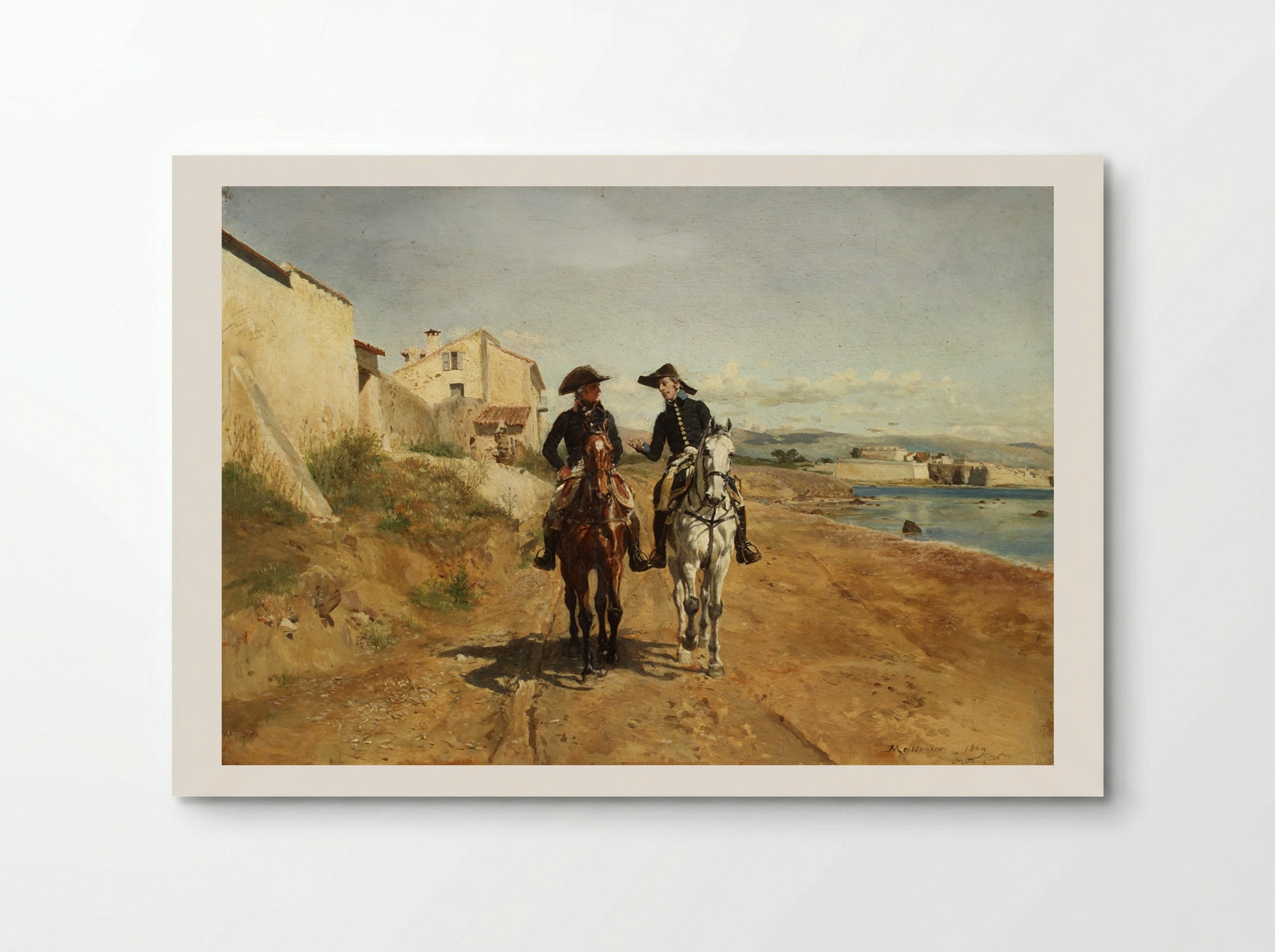 A General and His Aide-de-camp - Ernest Meissonier - Poster