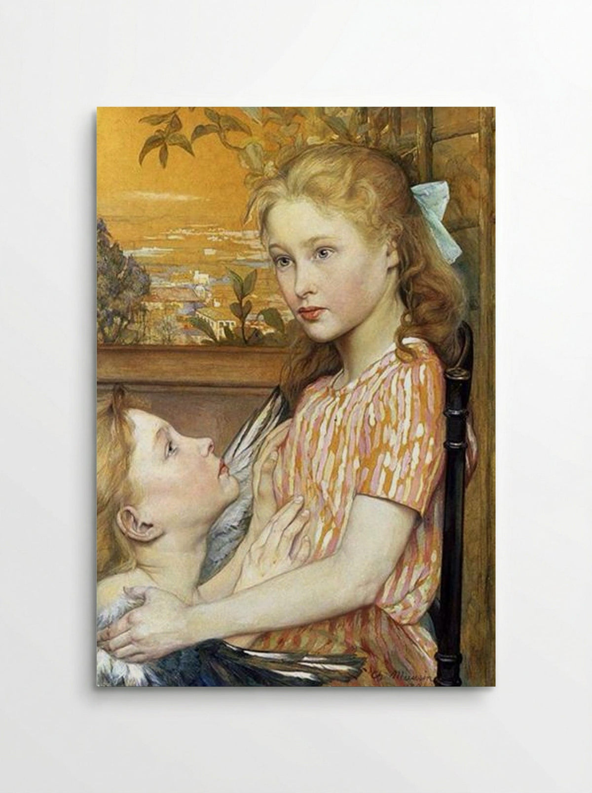A Girl With Her Guardian Angel - Charles Maurin - Poster