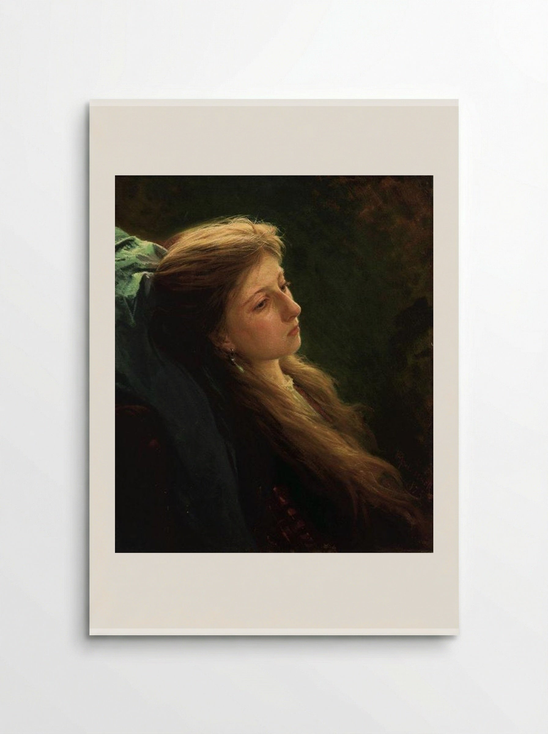 A Girl with her hair unbraided - Ivan Kramskoy - Poster