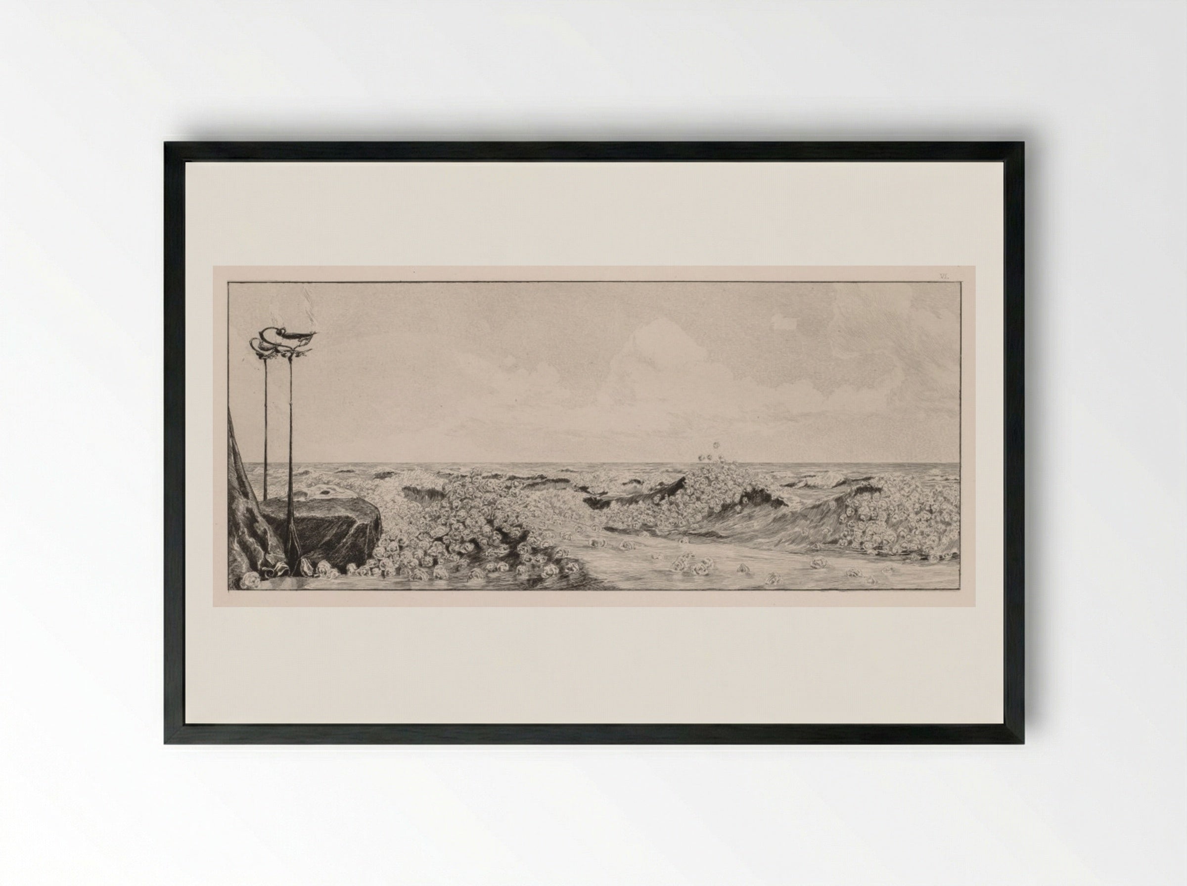 A Glove: Homage - Max Klinger - Framed Print Black