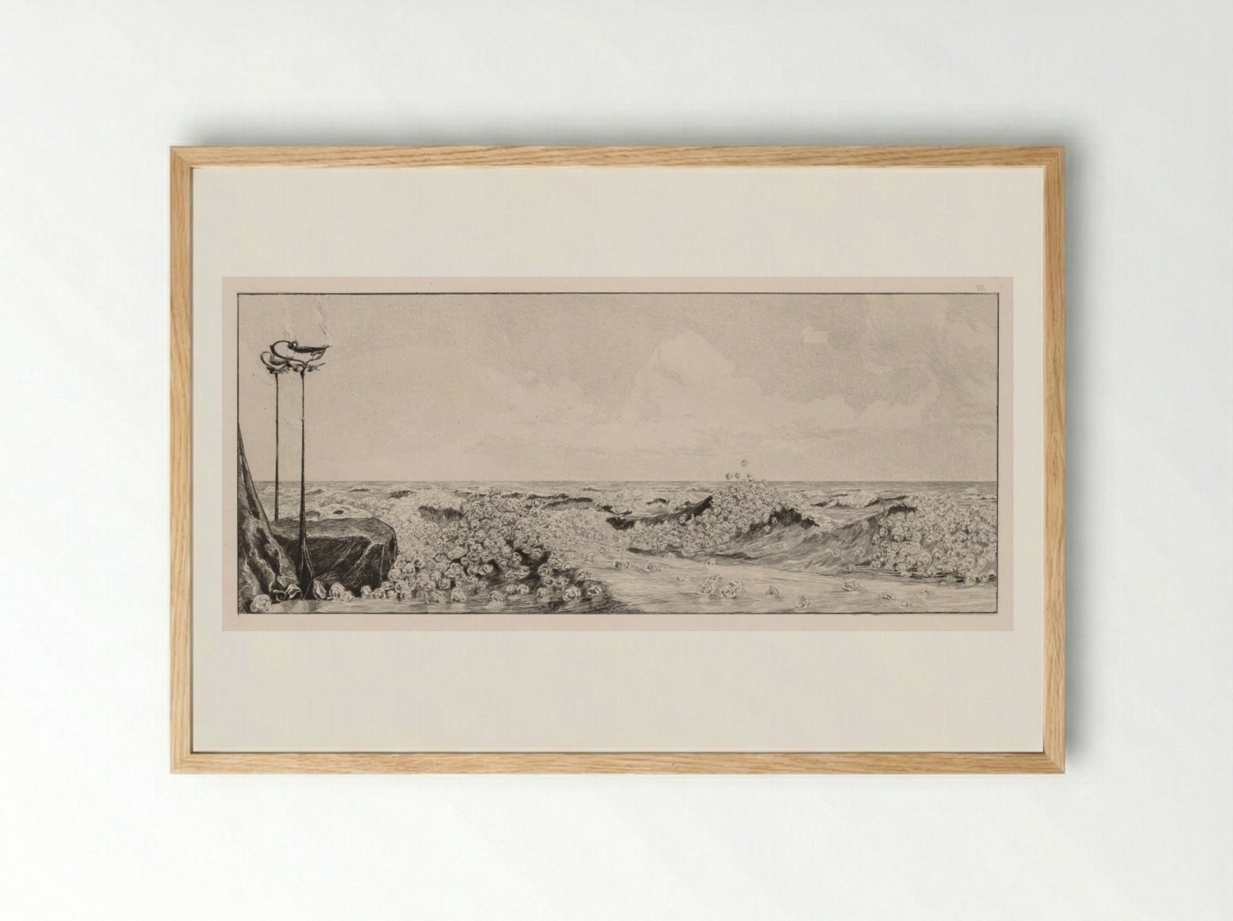 A Glove: Homage - Max Klinger - Framed Print Wood