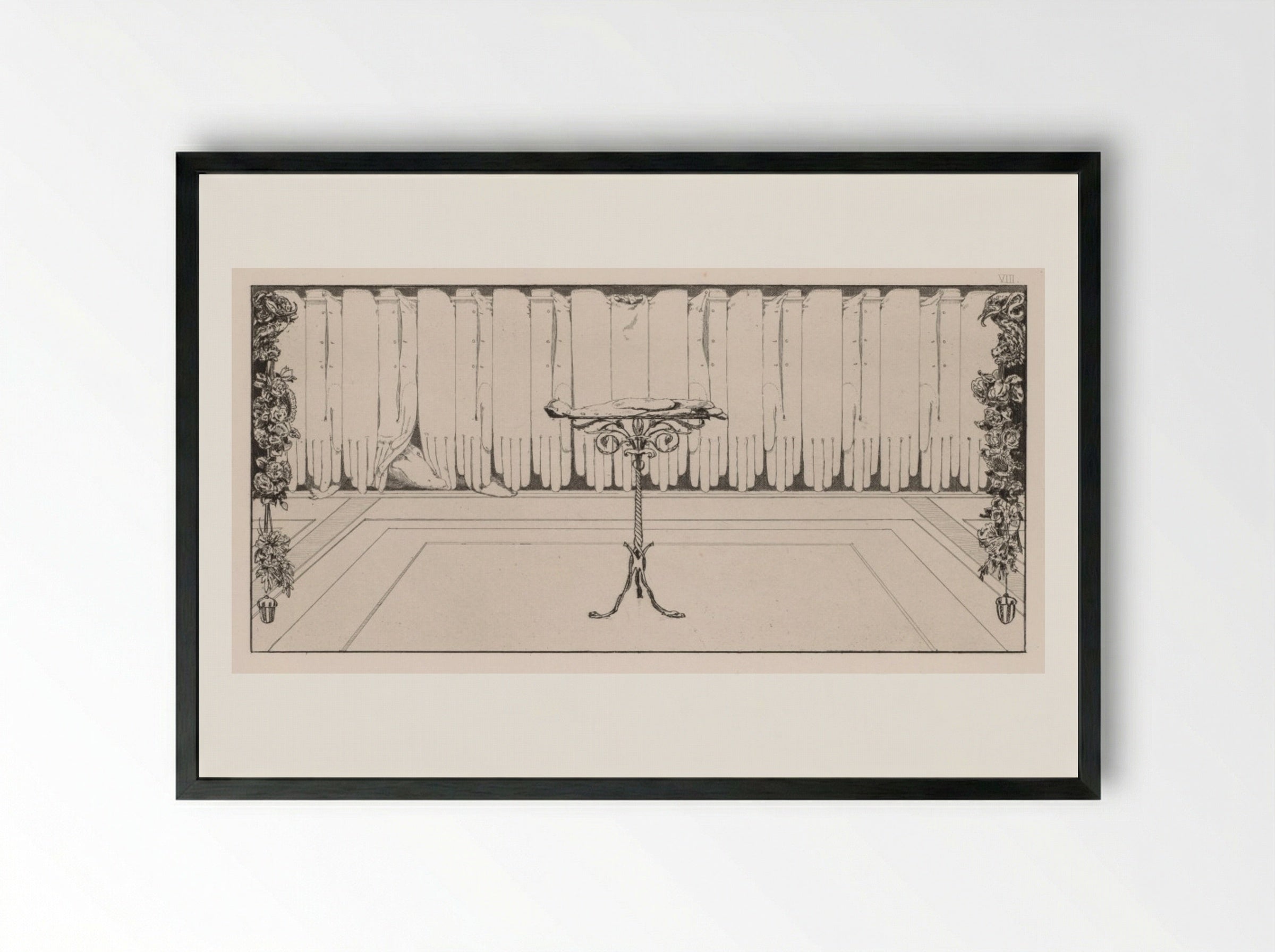 A Glove: Repose - Max Klinger - Framed Print Black