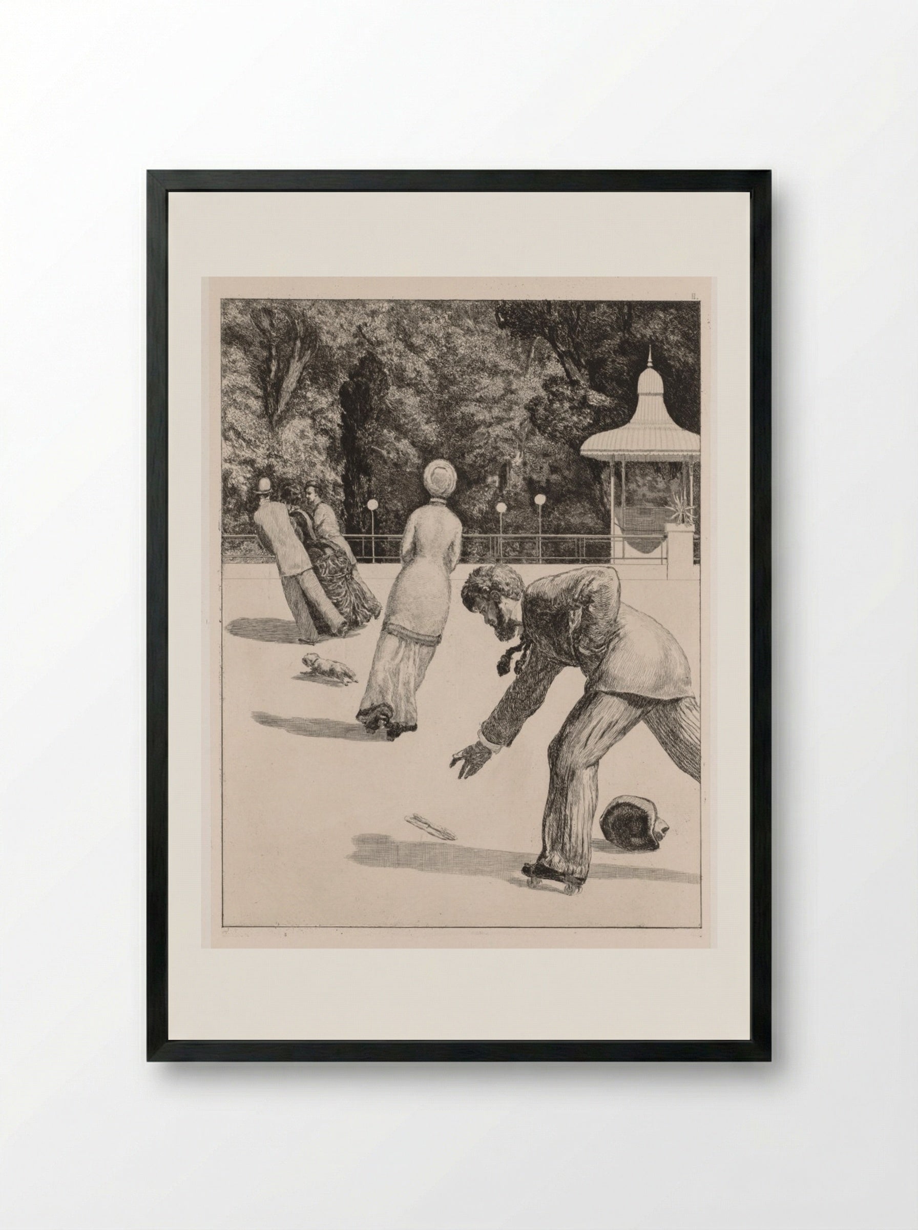 A Glove: The Action - Max Klinger - Framed Print Black