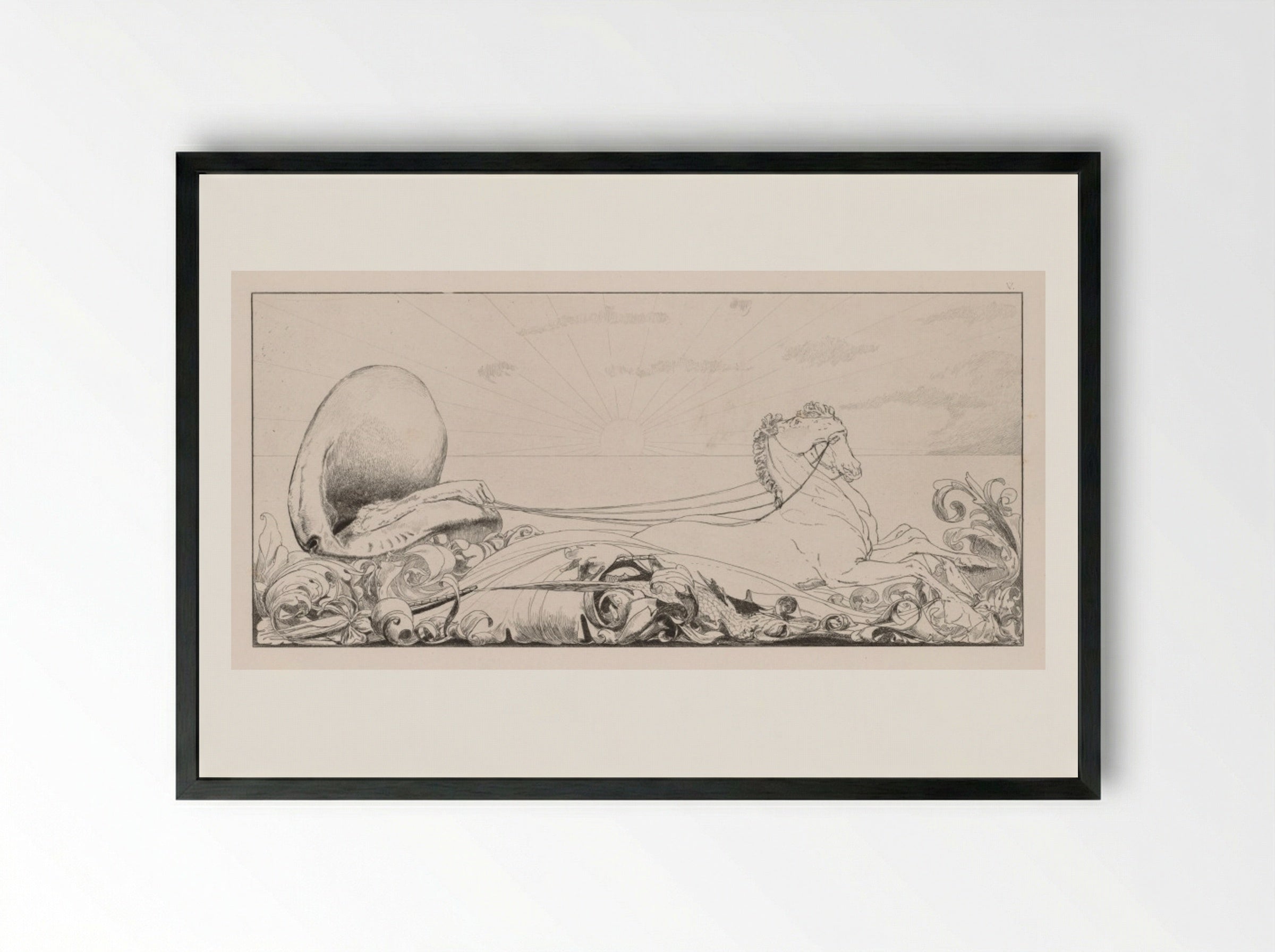 A Glove: Triumph - Max Klinger - Framed Print Black