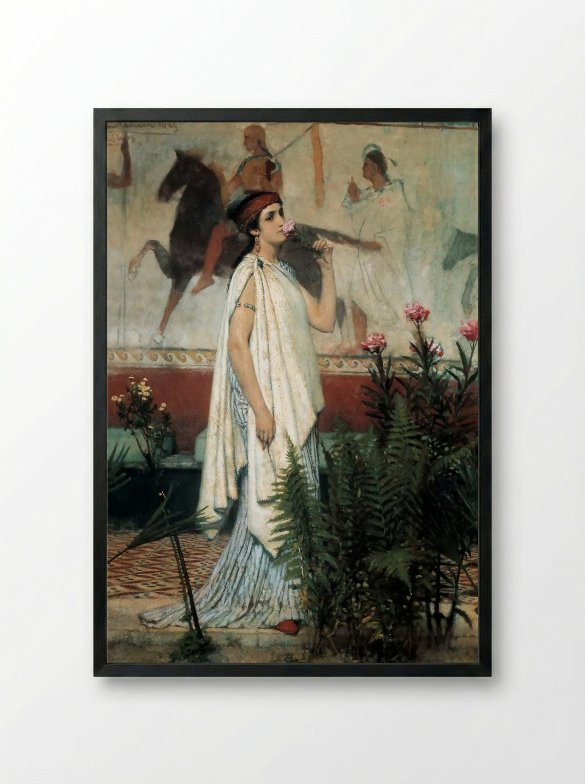 A Greek Woman - Sir Lawrence Alma-Tadema - Framed Print Black
