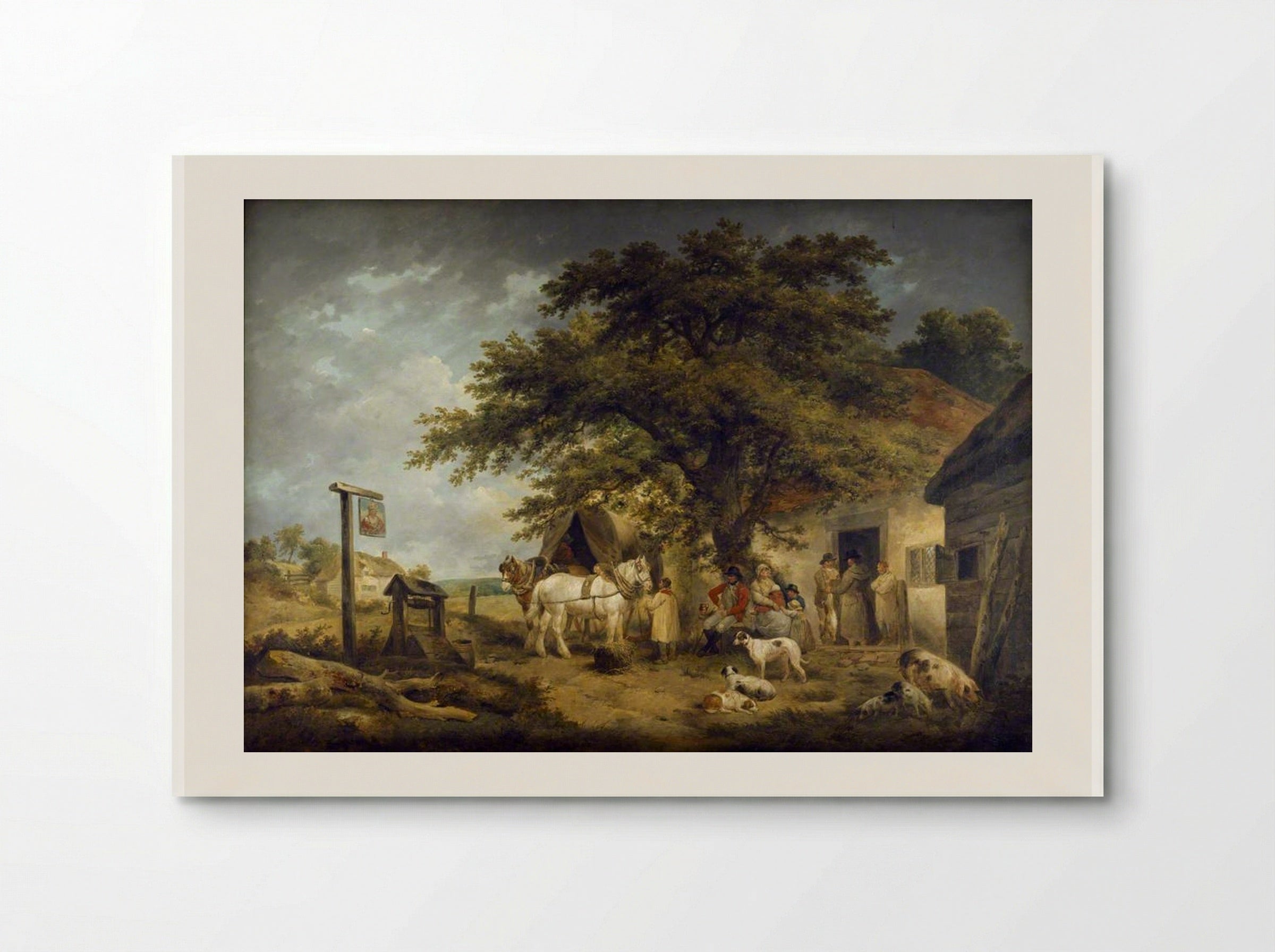 A Halt of a Soldier and His Family - George Morland - Poster