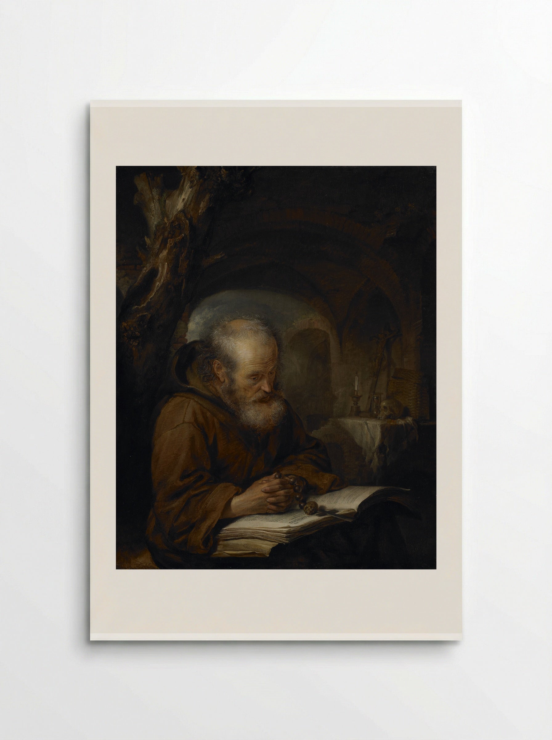 A Hermit Praying - Gerrit Dou - Poster