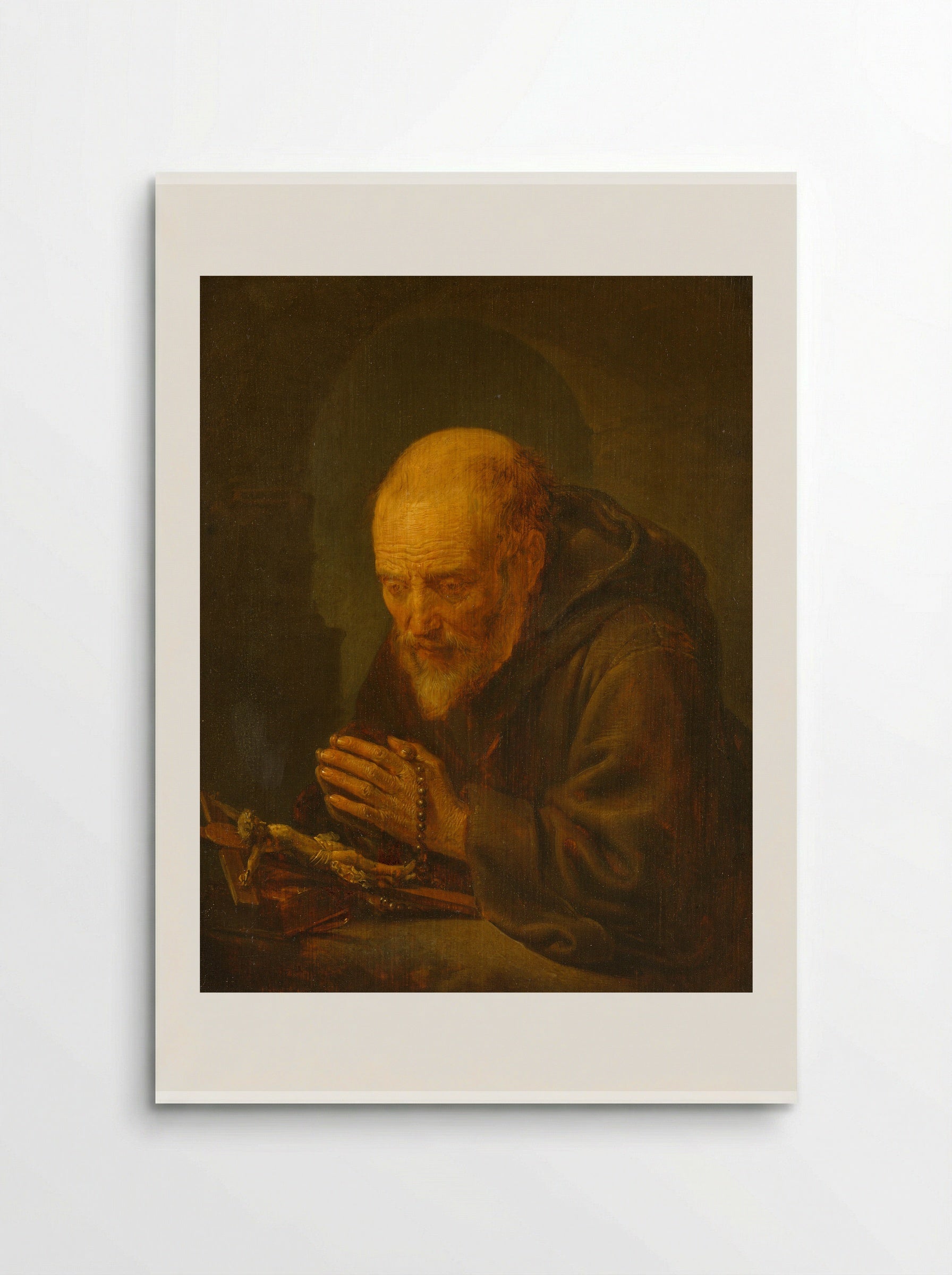 A Hermit at Prayer - Gerrit Dou - Poster