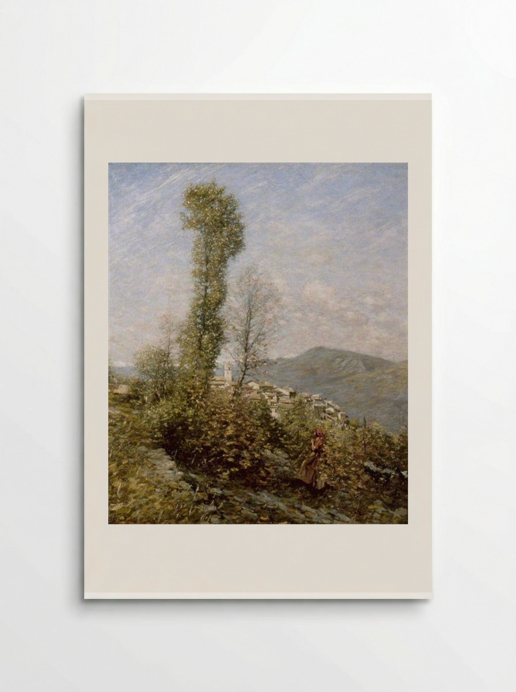 A Hillside Village in Provence, France - Henry Herbert La Thangue - Poster