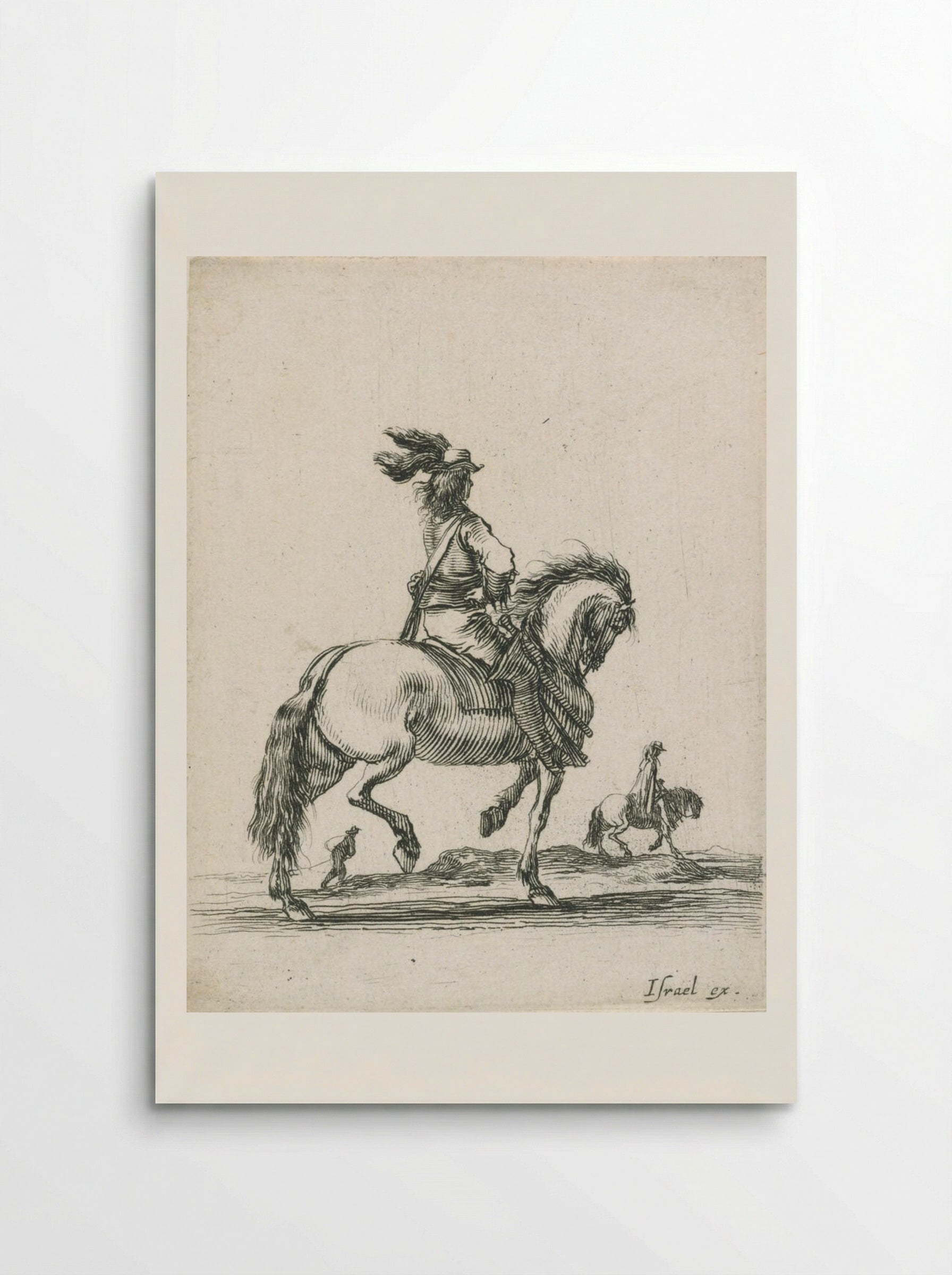 A Horseman, behind Him Another Horseman and a Man on Foot - Stefano Della Bella - Poster