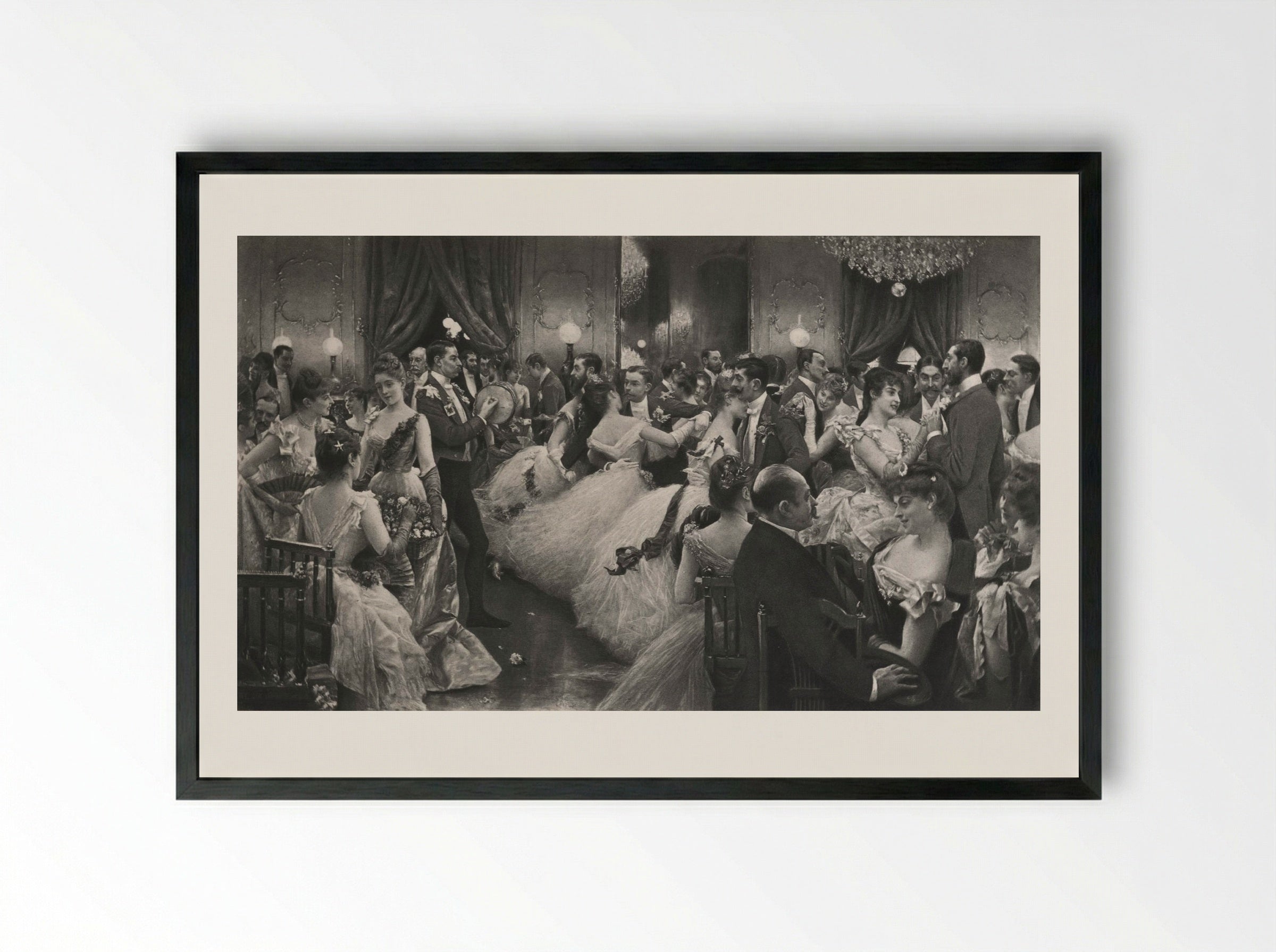 A Hunt Ball - Julius LeBlanc Stewart - Framed Print Black