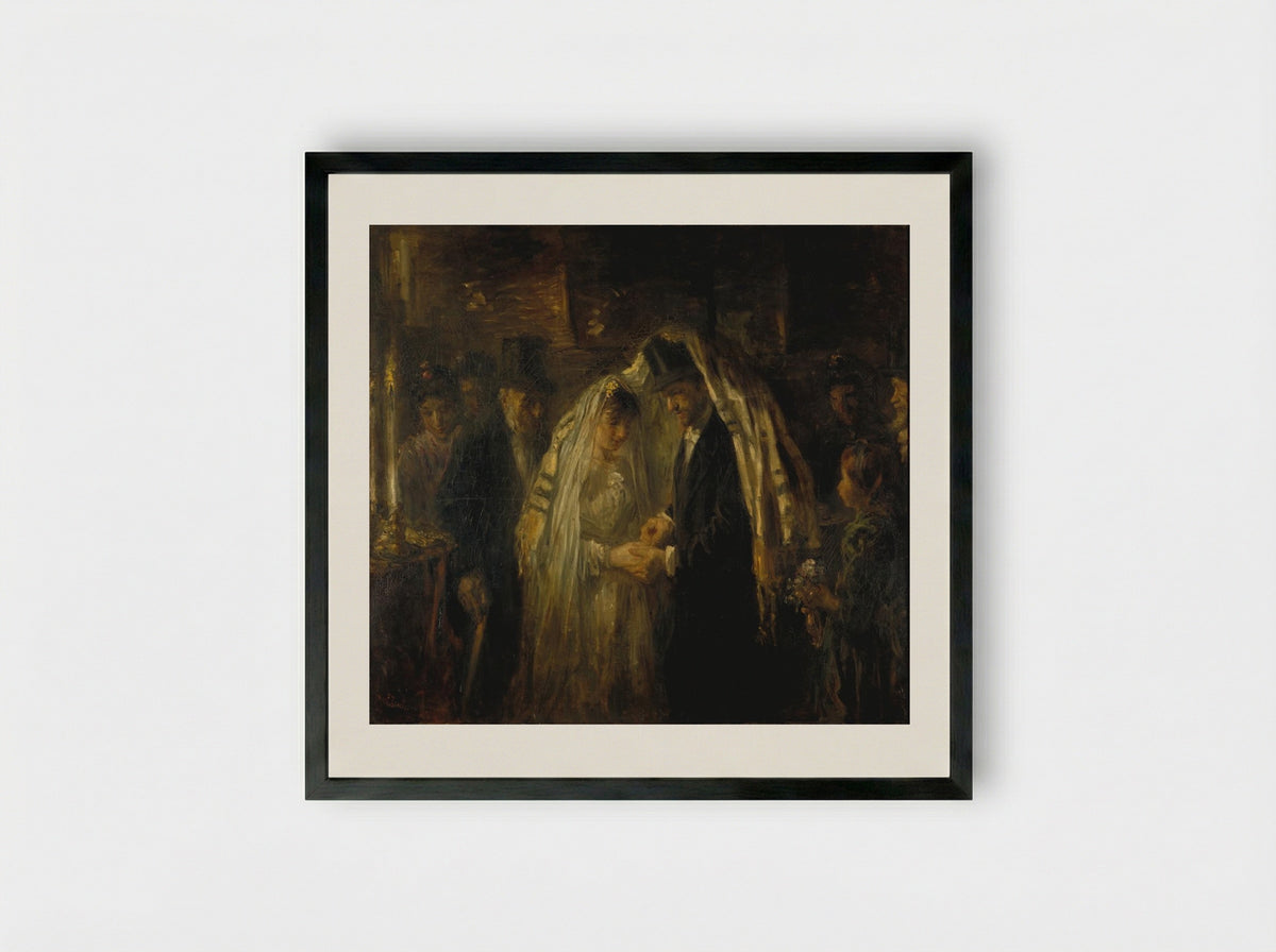 A Jewish Wedding - Jozef Israëls - Framed Print Black