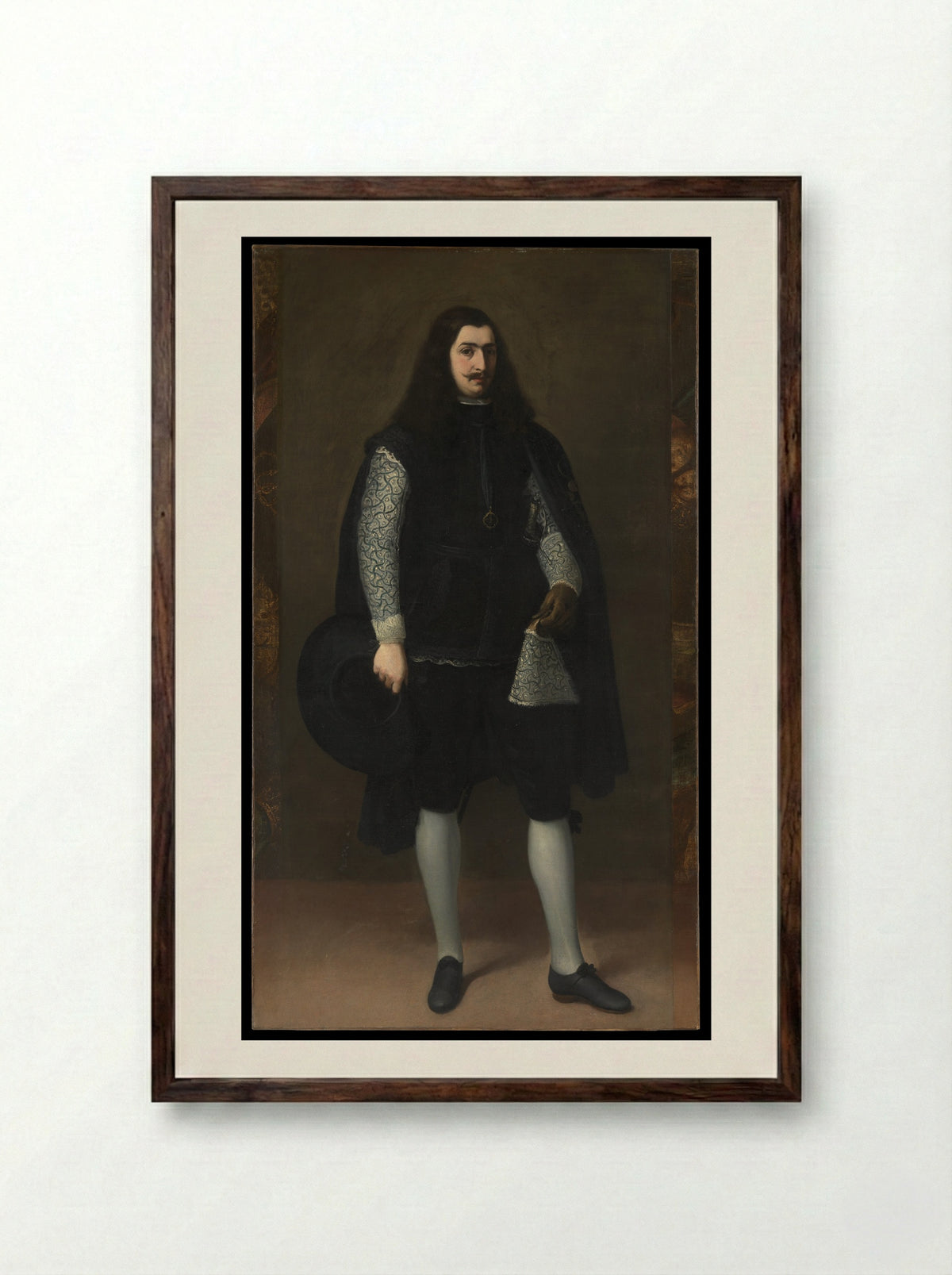 A Knight of Alcántara or Calatrava - Bartolomé Esteban Murillo - Framed Print Dark Wood