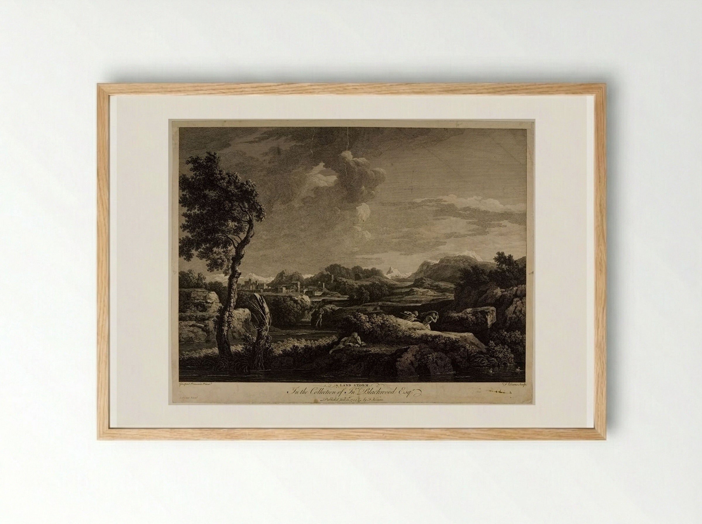A Land Storm - François Vivares - Framed Print Wood