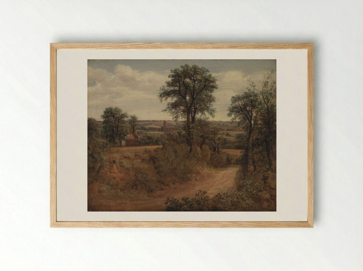 A Lane near Dedham - John Constable - Framed Print Wood