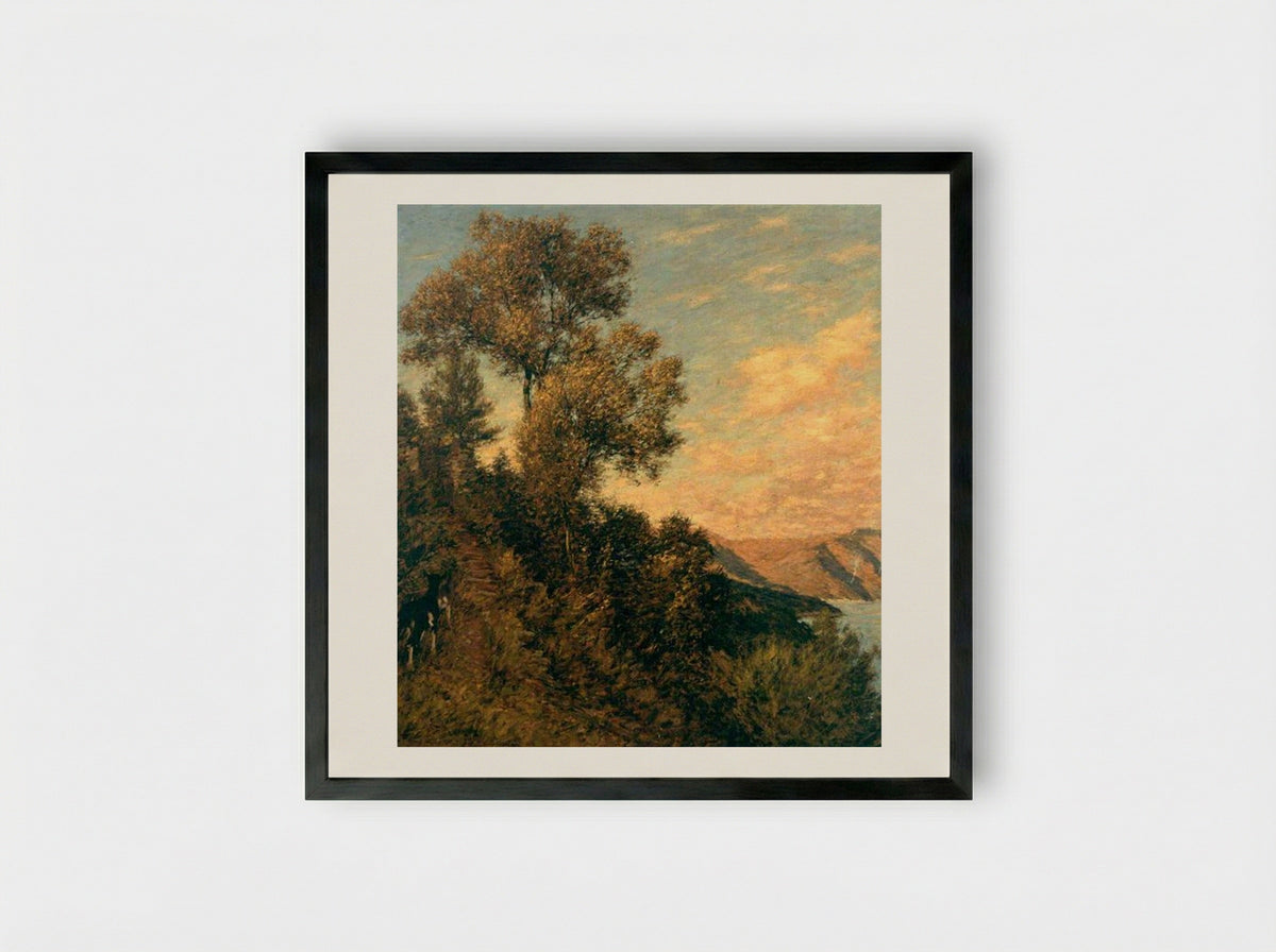 A Ligurian Gulf - Henry Herbert La Thangue - Framed Print Black