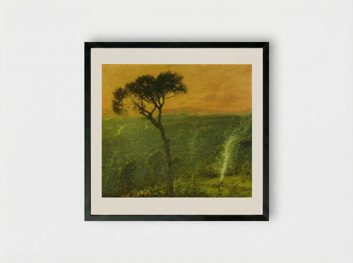 A Ligurian Valley, Italy - Henry Herbert La Thangue - Framed Print Black